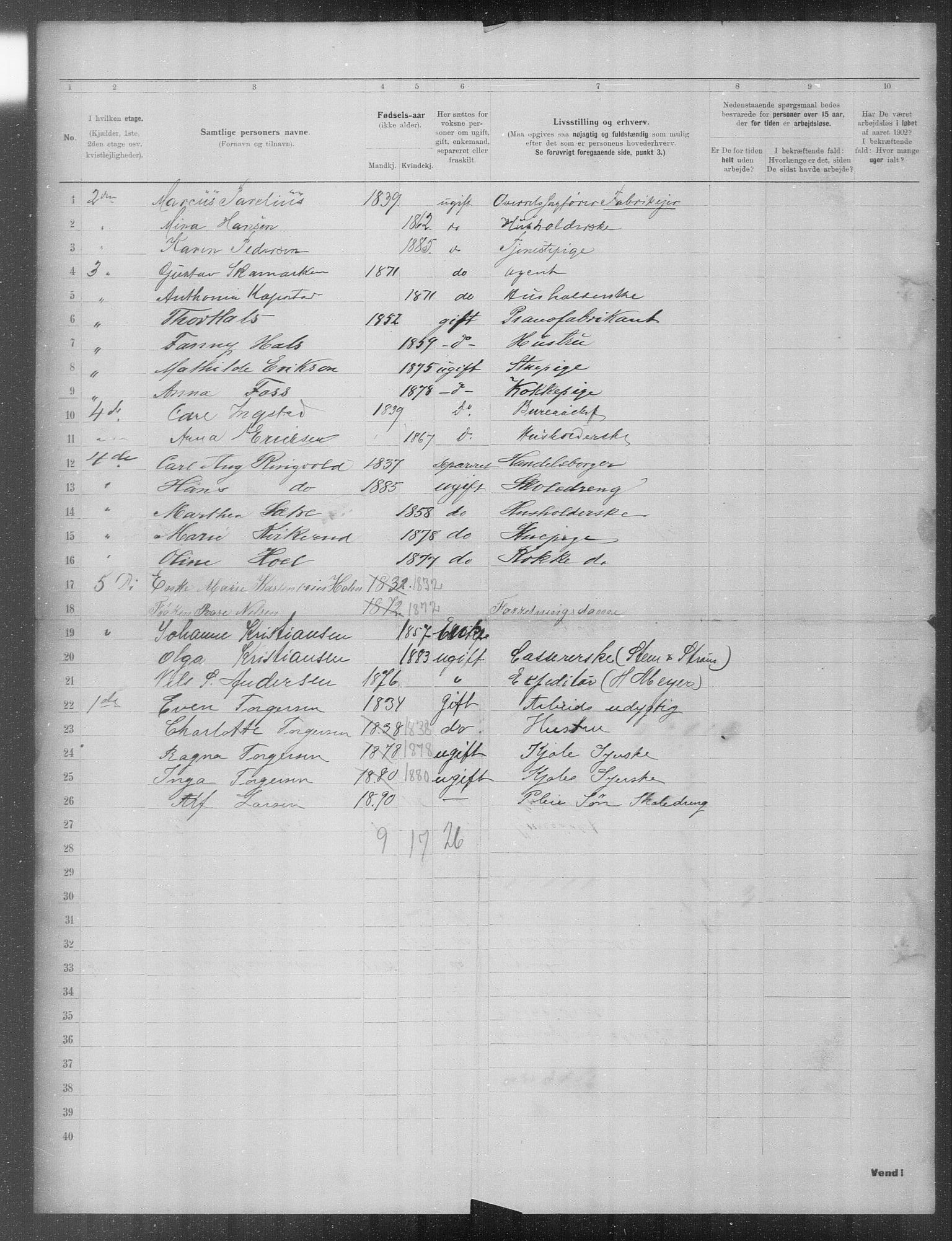 OBA, Municipal Census 1902 for Kristiania, 1902, p. 22751