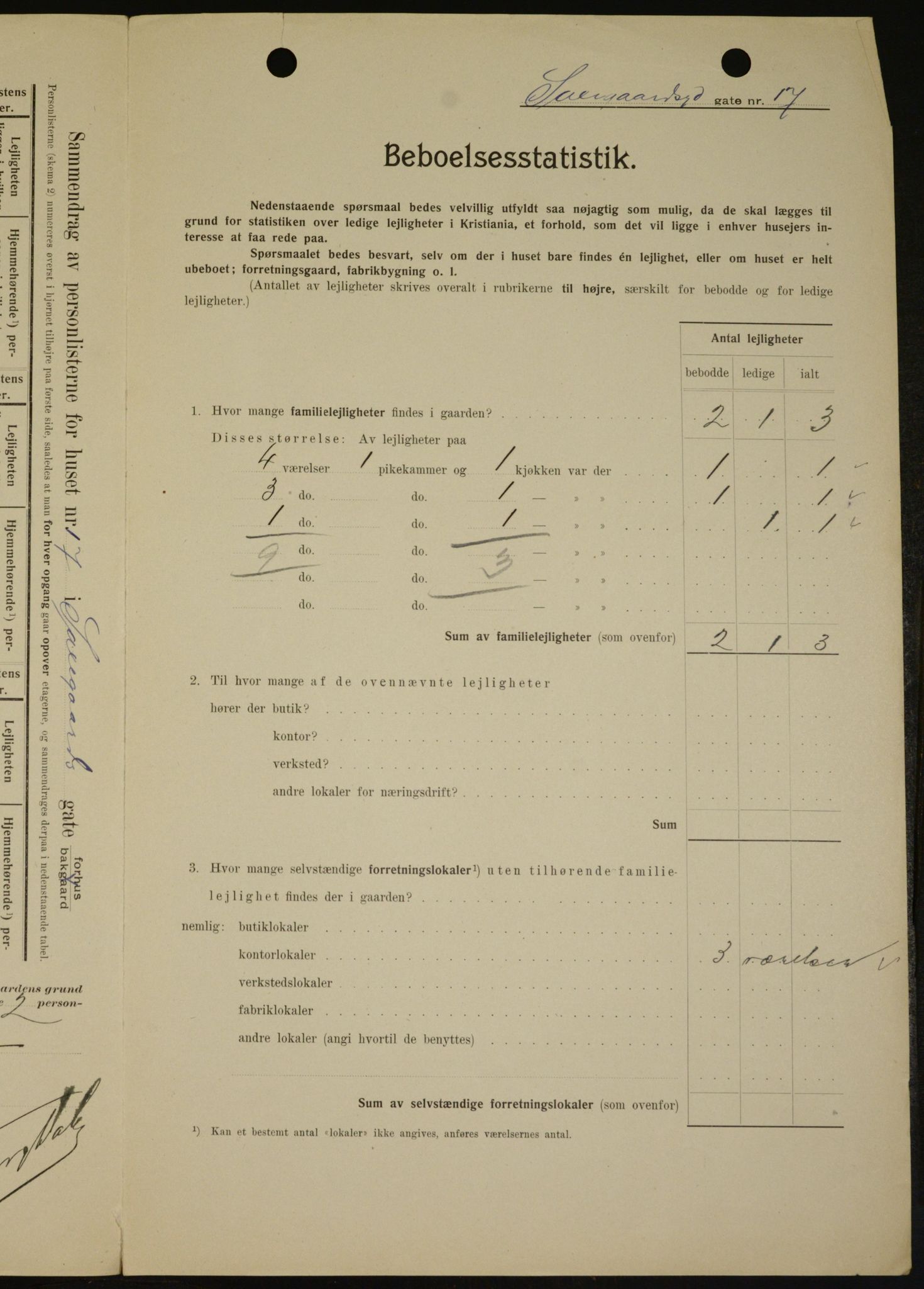 OBA, Municipal Census 1909 for Kristiania, 1909, p. 81234