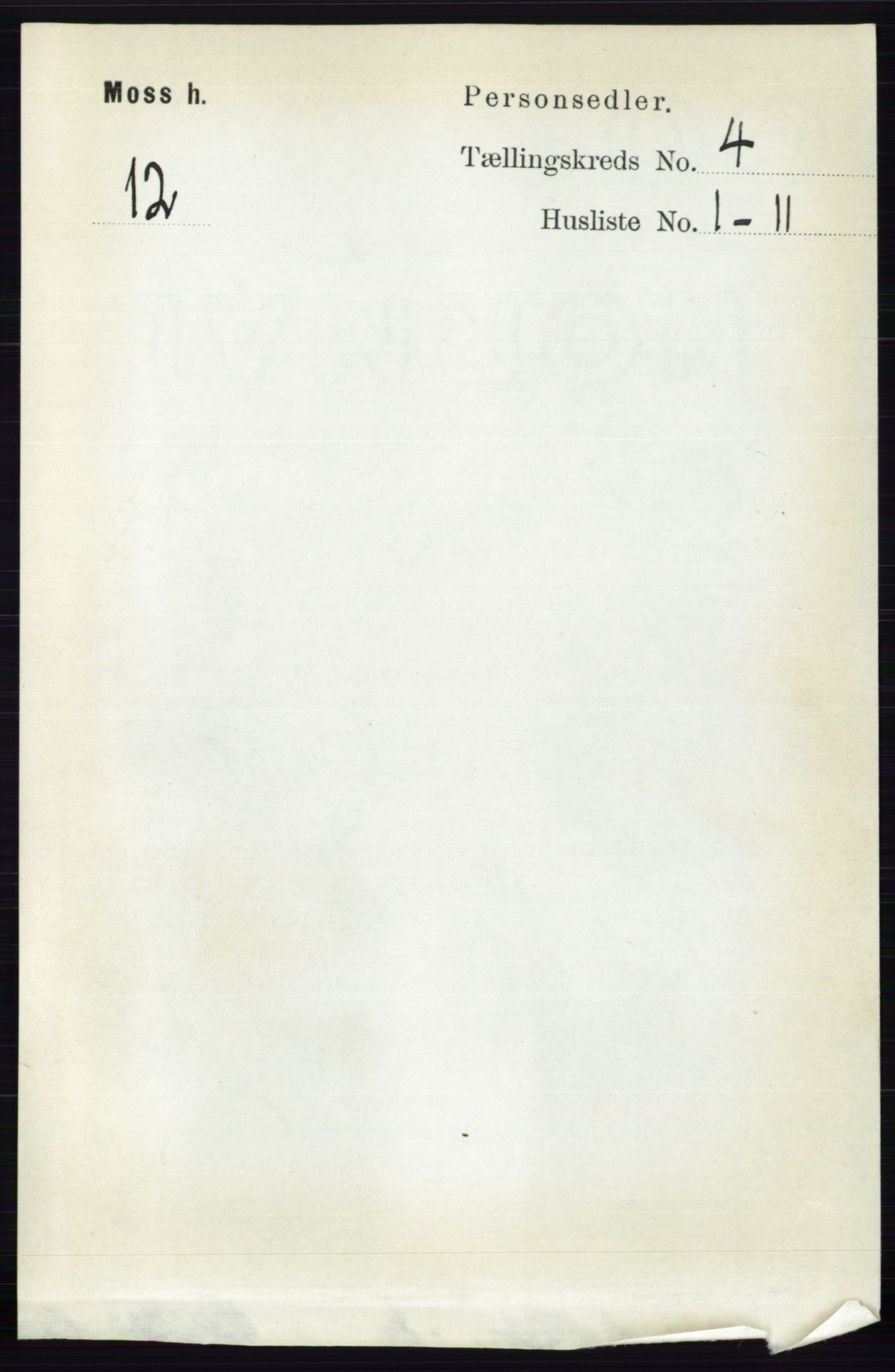 RA, 1891 Census for 0194 Moss, 1891, p. 1311