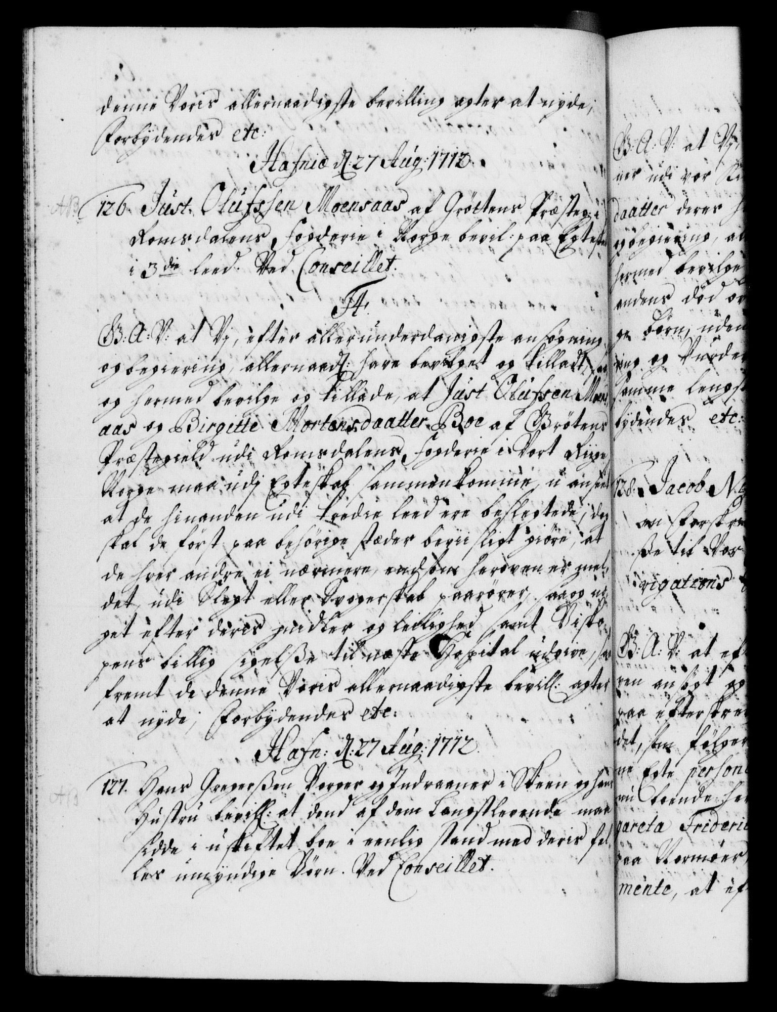 Danske Kanselli 1572-1799, AV/RA-EA-3023/F/Fc/Fca/Fcaa/L0021: Norske registre, 1712-1715, p. 63b