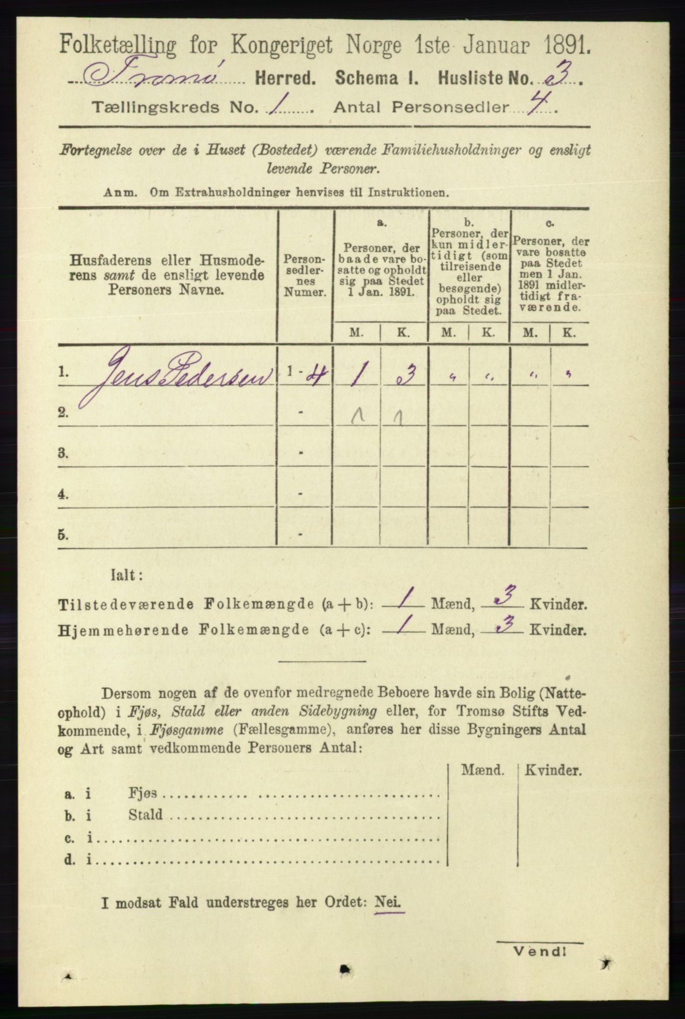 RA, 1891 census for 0921 Tromøy, 1891, p. 24