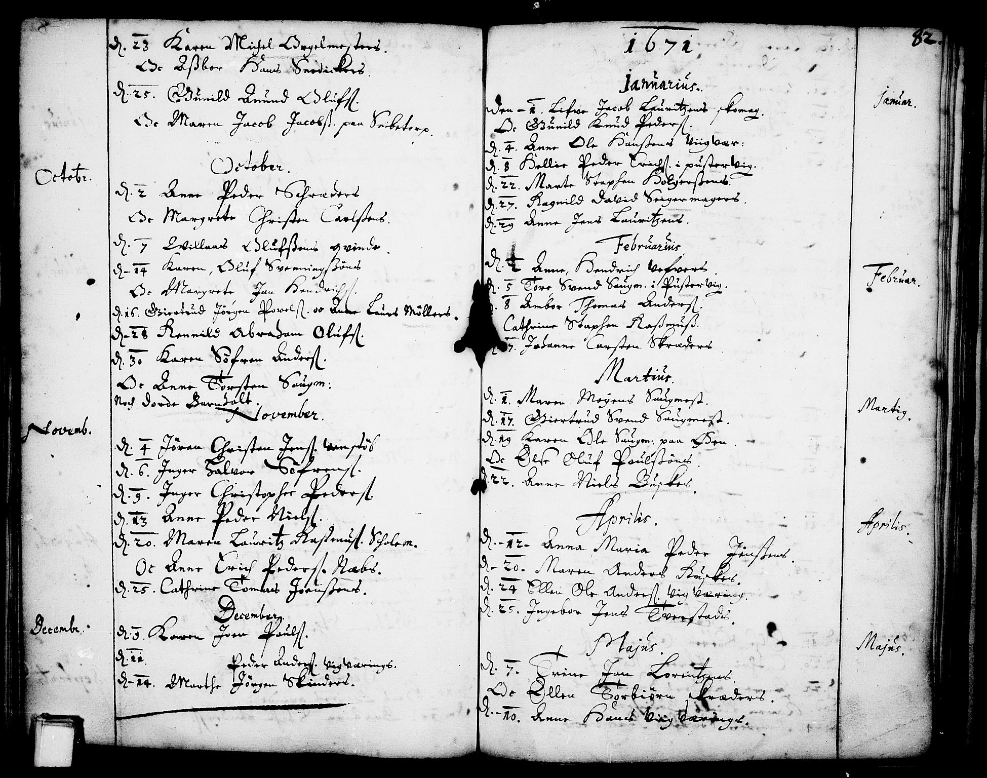Skien kirkebøker, SAKO/A-302/F/Fa/L0001: Parish register (official) no. 1, 1659-1679, p. 82