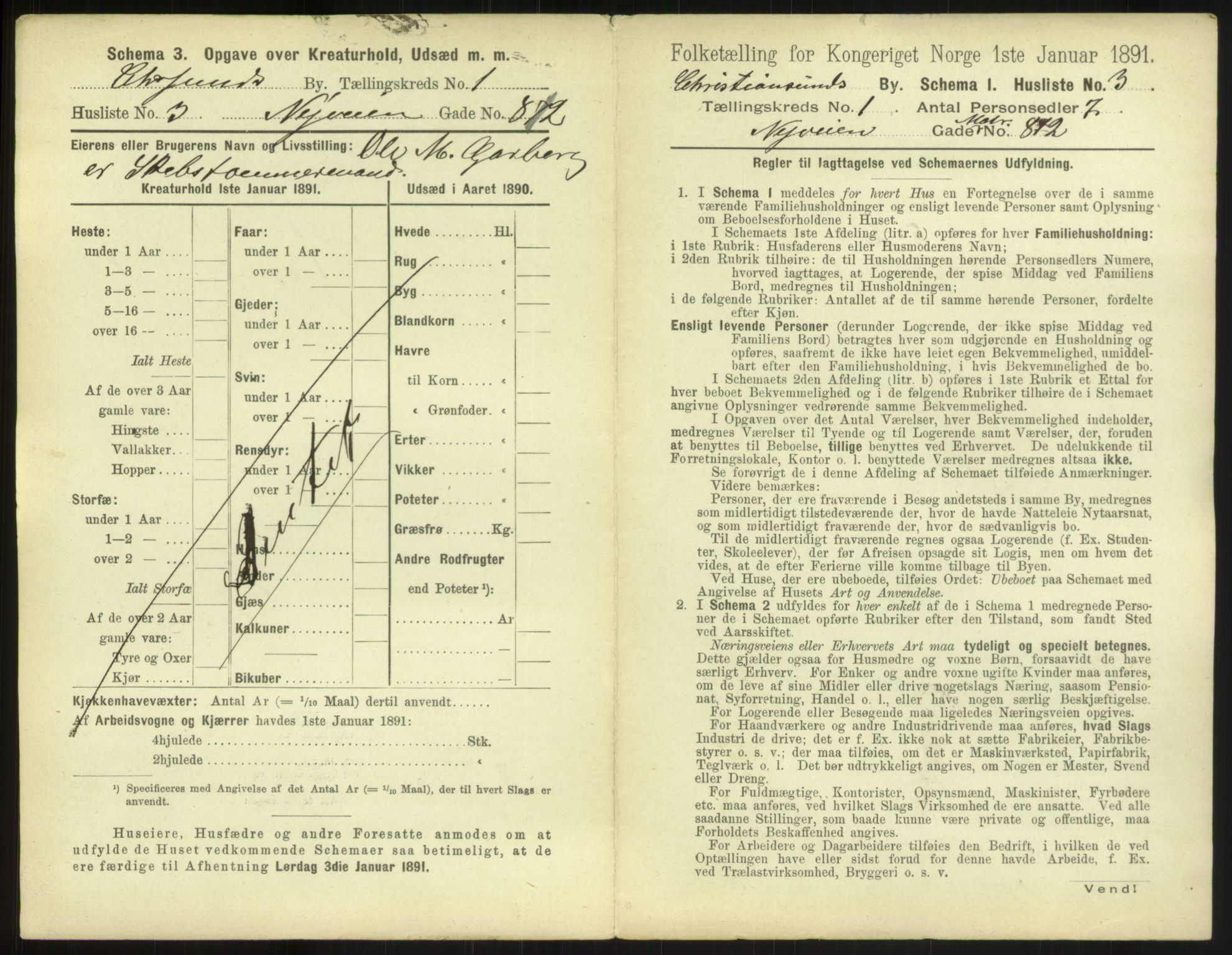 RA, 1891 census for 1503 Kristiansund, 1891, p. 50