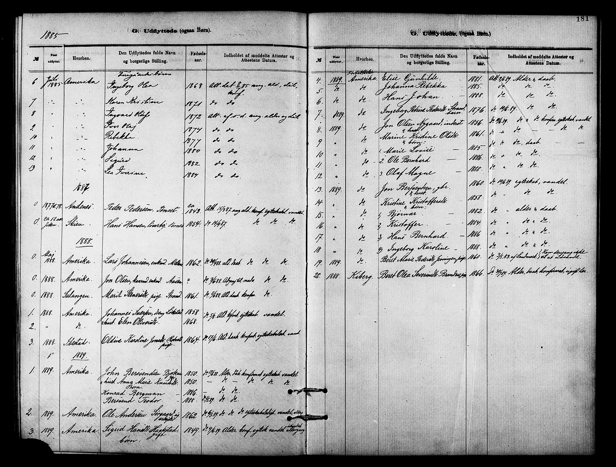 Målselv sokneprestembete, SATØ/S-1311/G/Ga/Gaa/L0009kirke: Parish register (official) no. 9, 1878-1889, p. 181