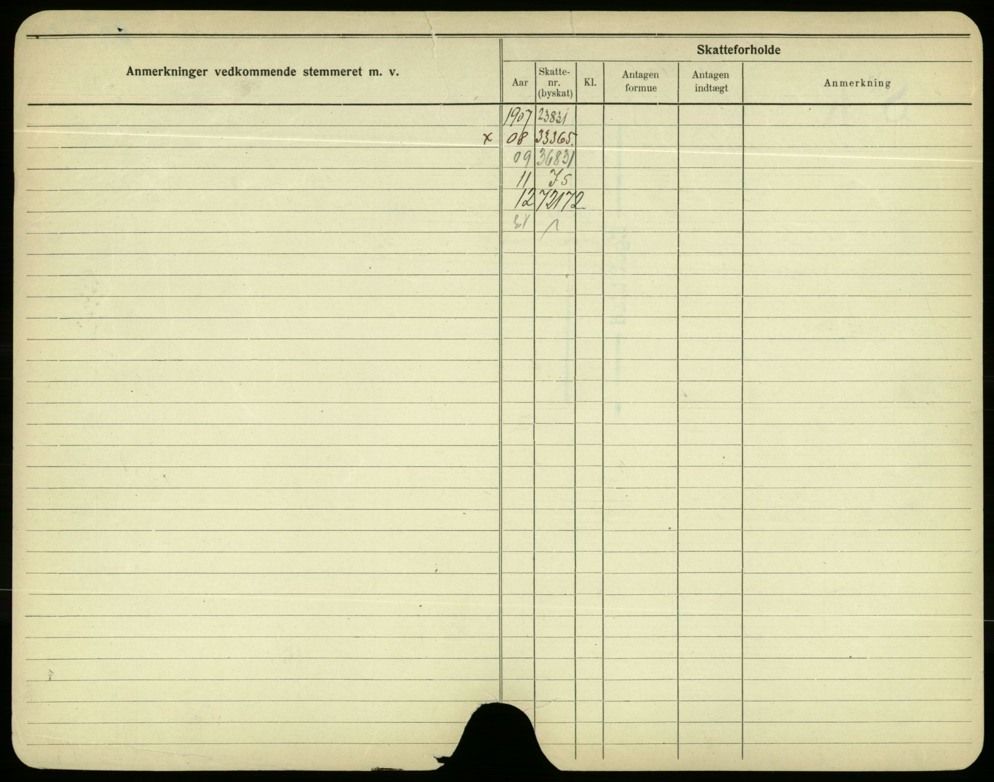 Oslo folkeregister, Registerkort, AV/SAO-A-11715/F/Fa/Fac/L0004: Menn, 1906-1914, p. 551b