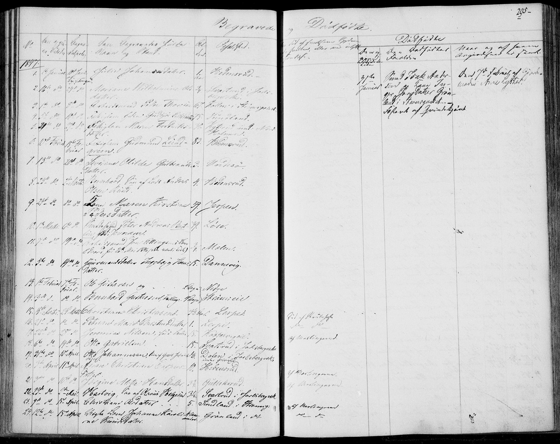 Skoger kirkebøker, AV/SAKO-A-59/F/Fa/L0003: Parish register (official) no. I 3, 1842-1861, p. 295