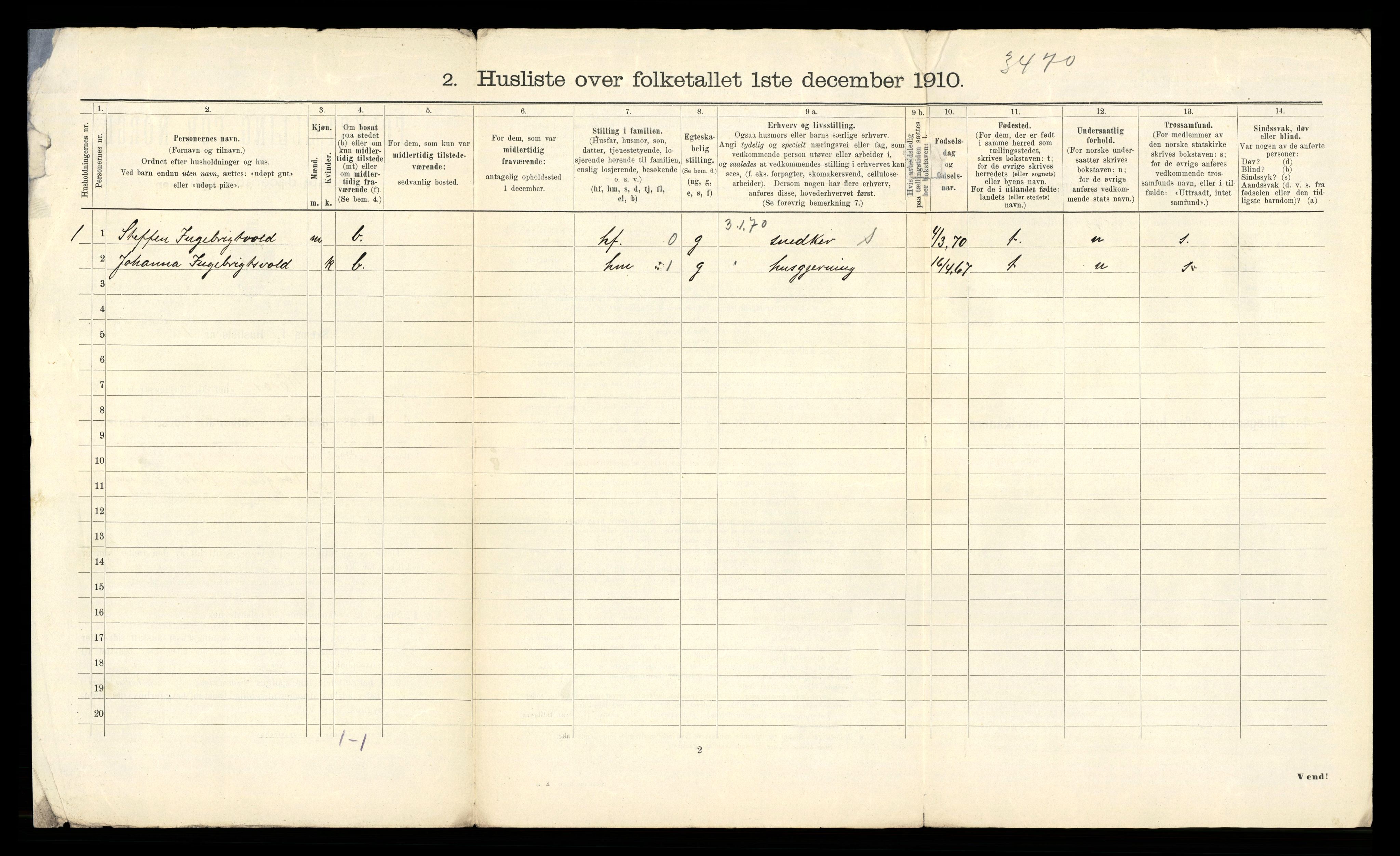 RA, 1910 census for Røros, 1910, p. 1182