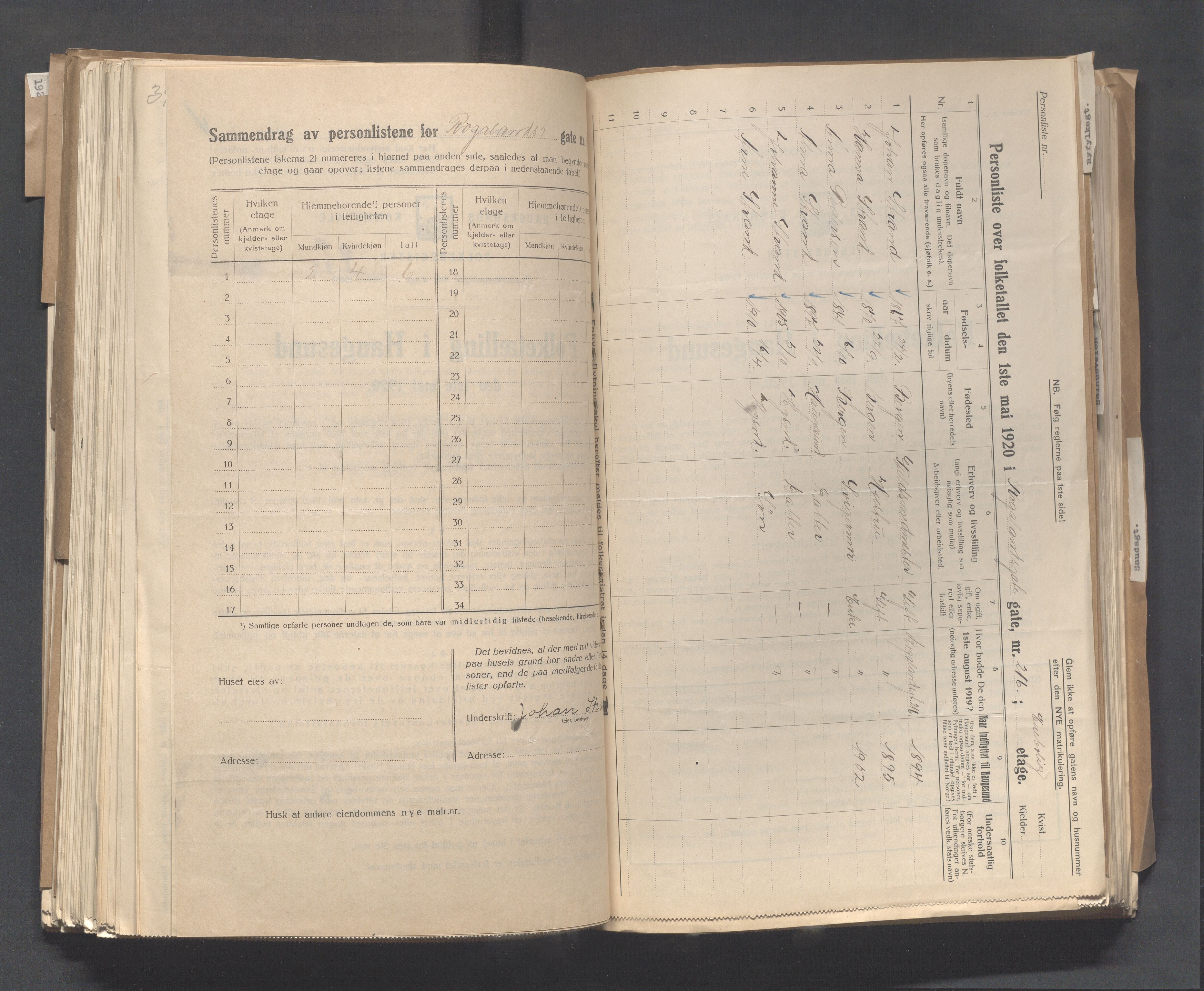 IKAR, Local census 1.5.1920 for Haugesund, 1920, p. 3228