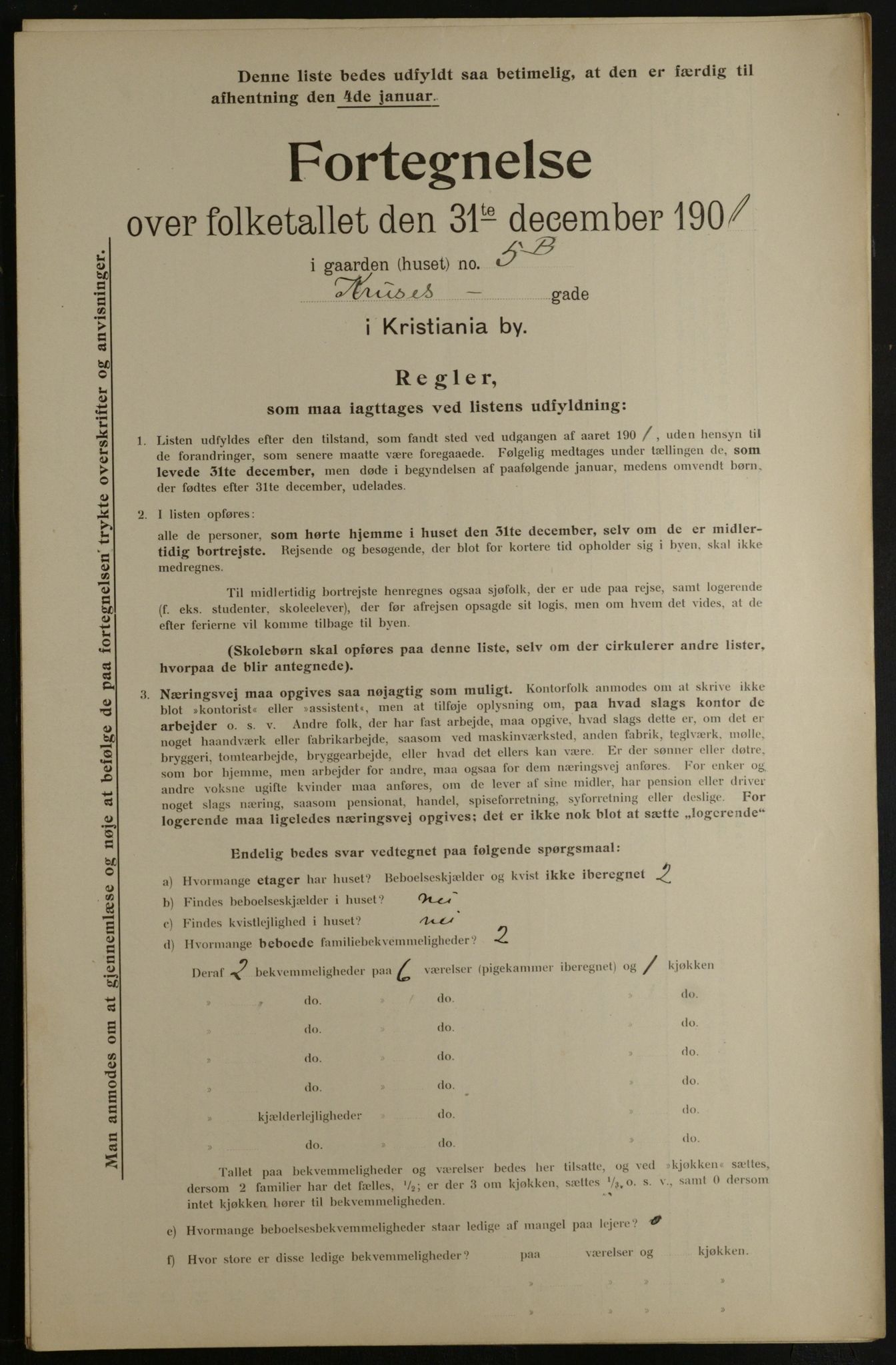 OBA, Municipal Census 1901 for Kristiania, 1901, p. 8455