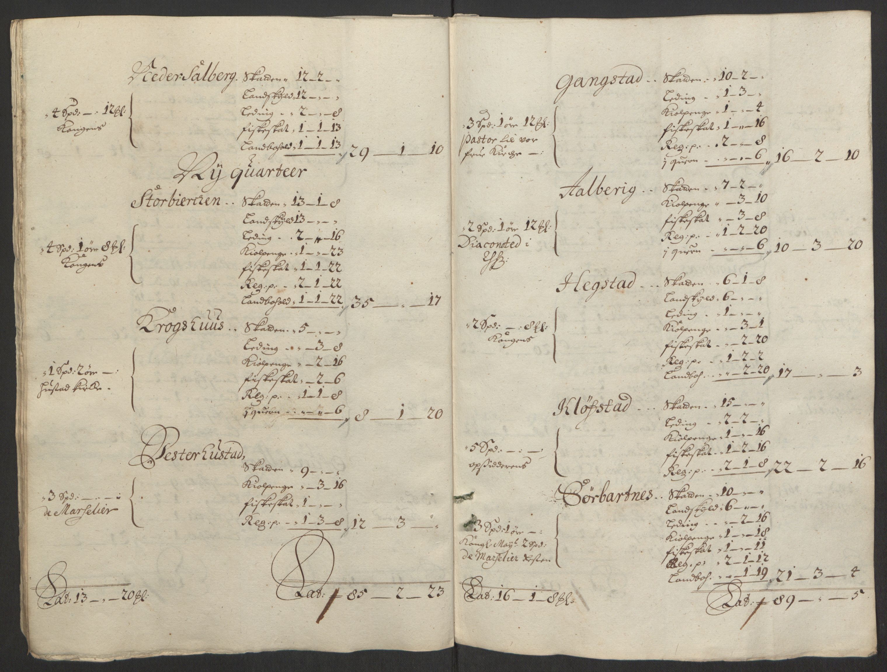Rentekammeret inntil 1814, Reviderte regnskaper, Fogderegnskap, AV/RA-EA-4092/R63/L4309: Fogderegnskap Inderøy, 1695-1697, p. 510