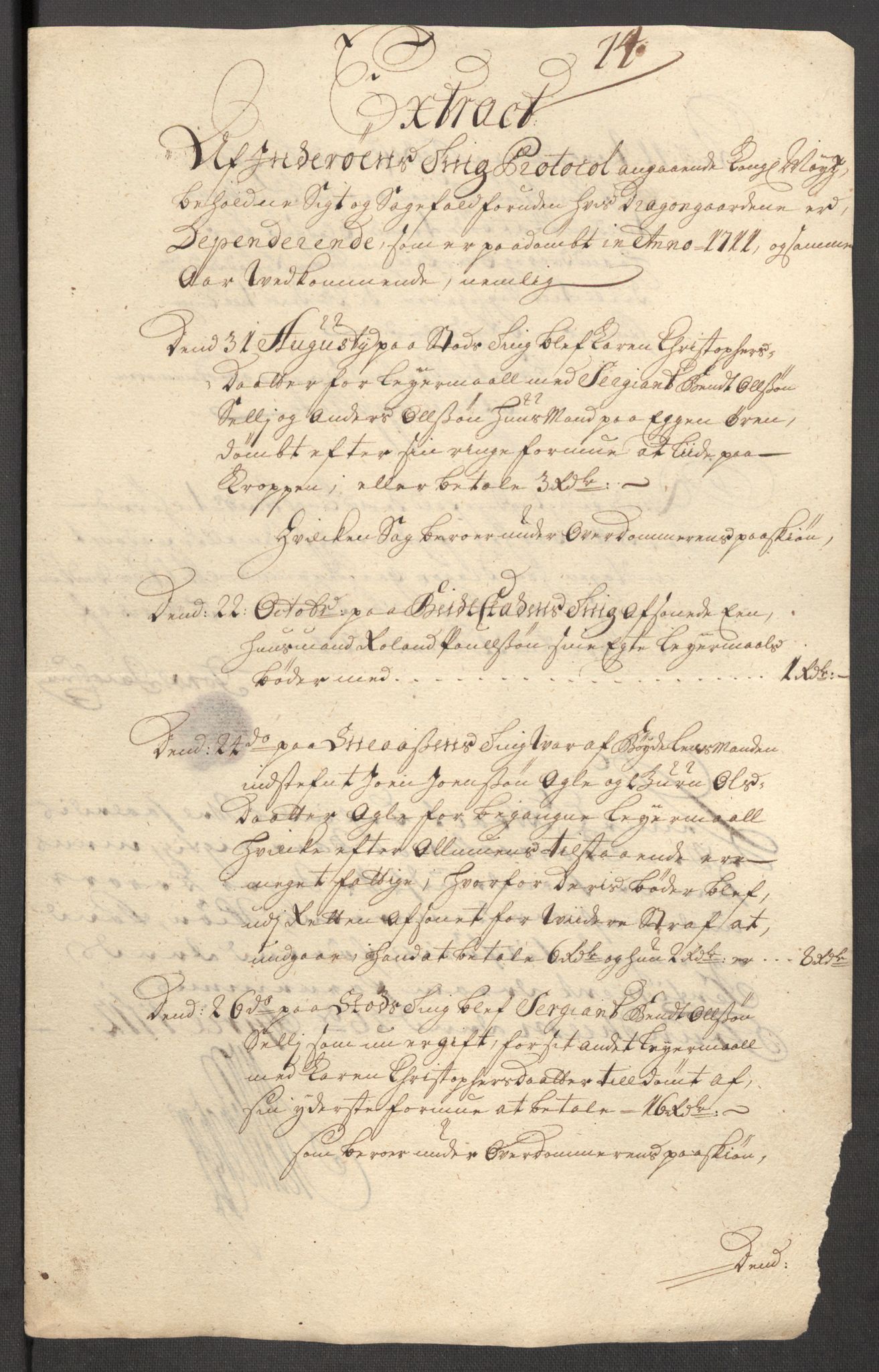 Rentekammeret inntil 1814, Reviderte regnskaper, Fogderegnskap, AV/RA-EA-4092/R63/L4319: Fogderegnskap Inderøy, 1711, p. 189