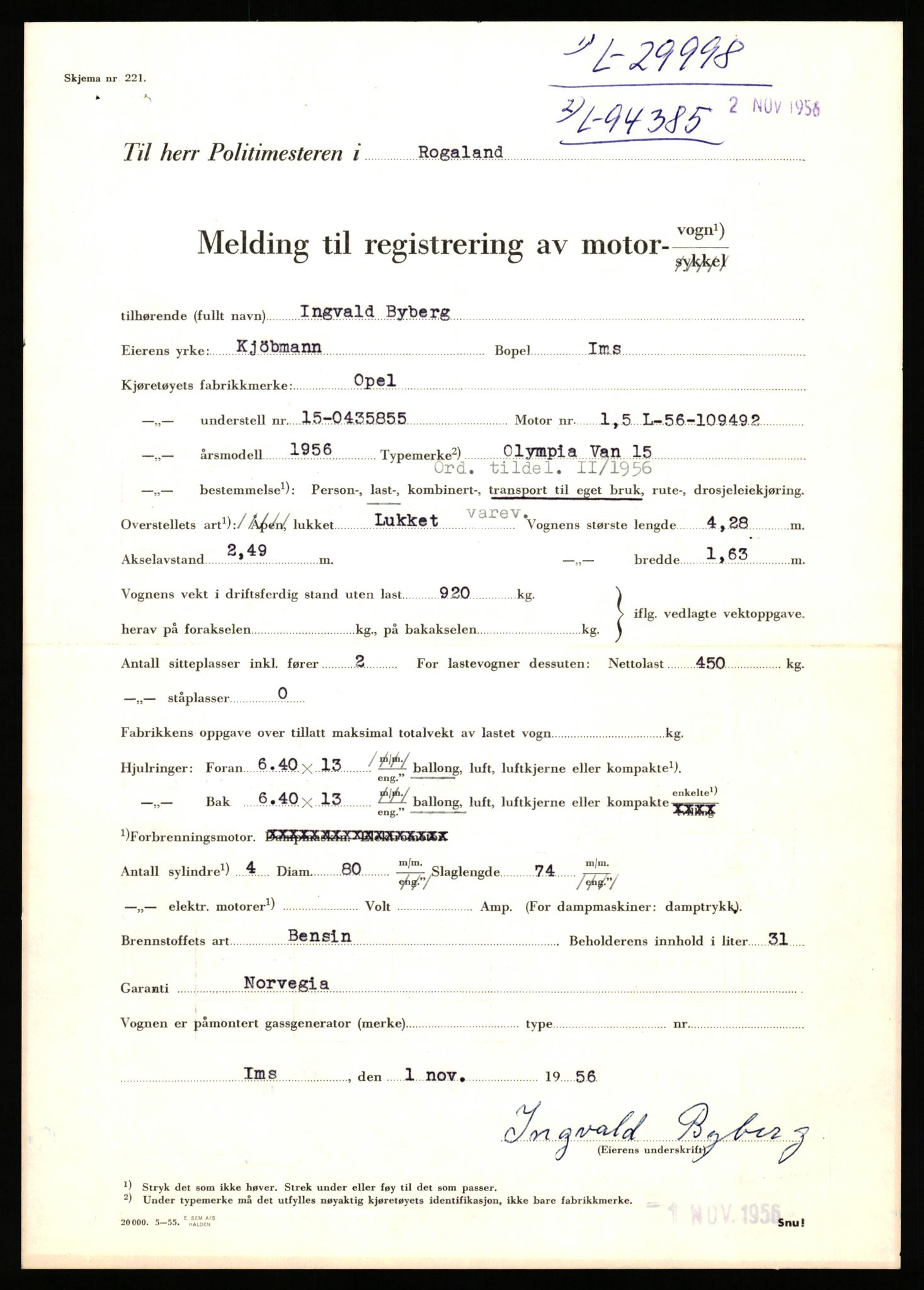 Stavanger trafikkstasjon, AV/SAST-A-101942/0/F/L0012: L-4200 - L-4699, 1930-1971, p. 25