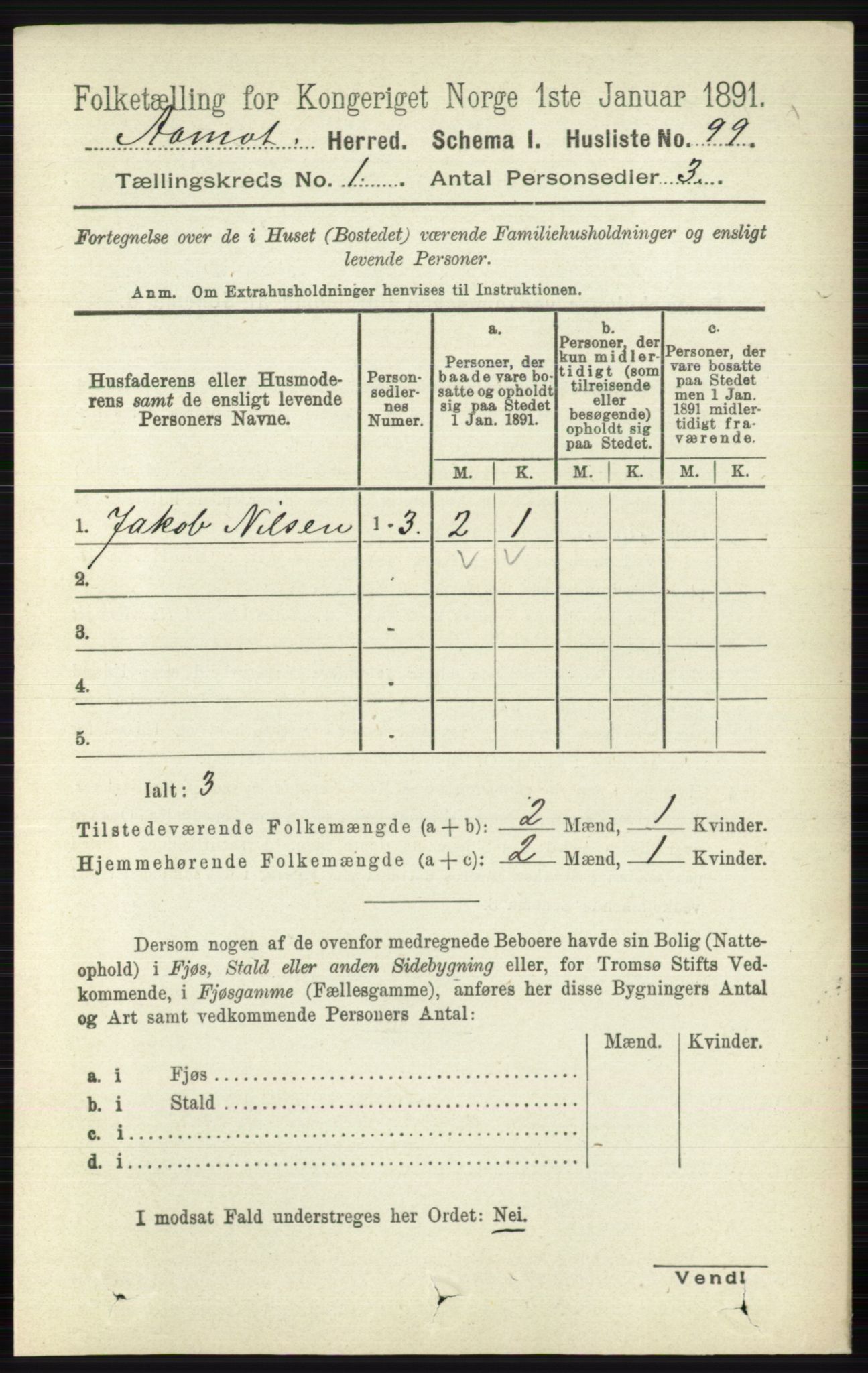 RA, 1891 census for 0429 Åmot, 1891, p. 129