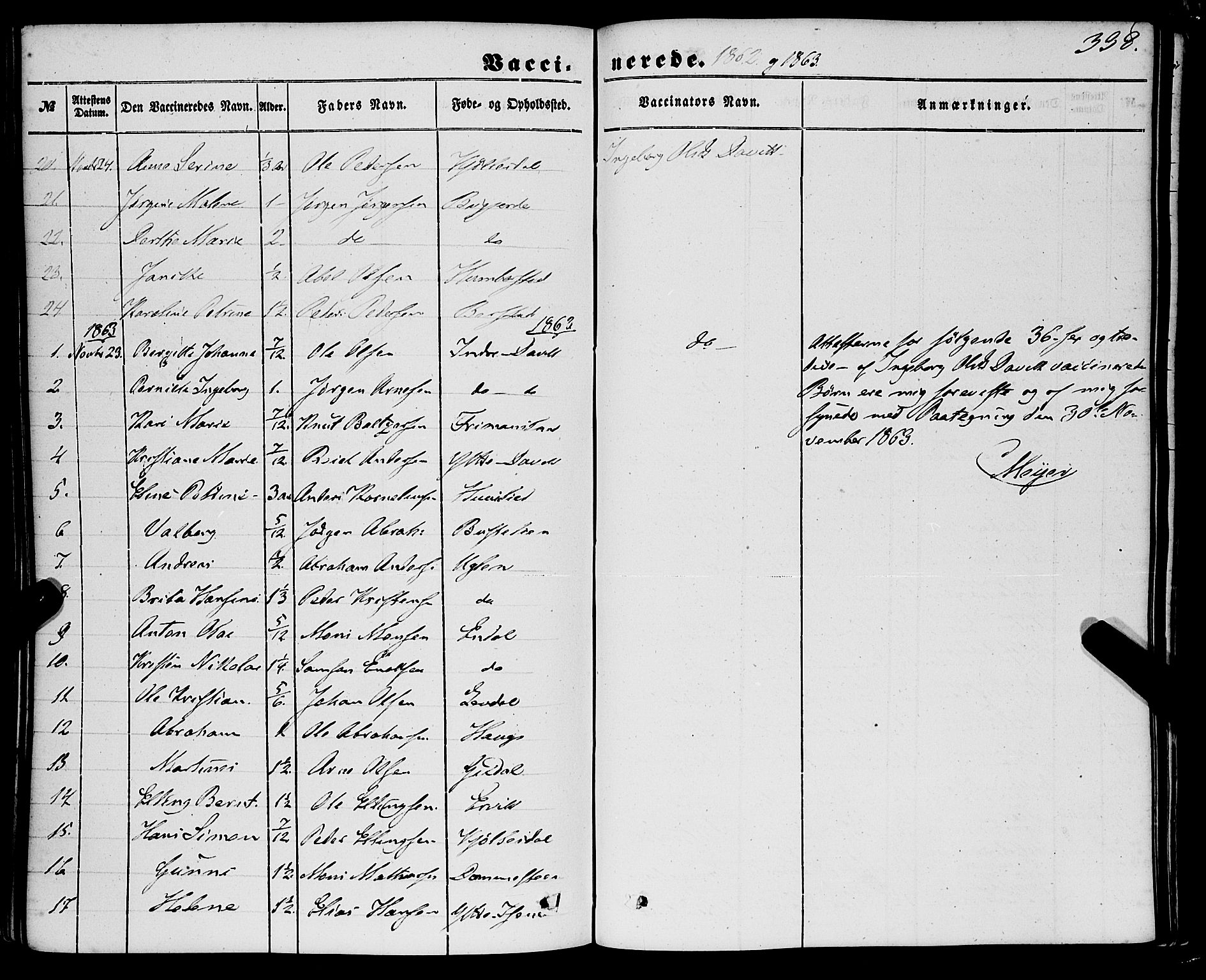 Davik sokneprestembete, AV/SAB-A-79701/H/Haa/Haaa/L0005: Parish register (official) no. A 5, 1850-1866, p. 338