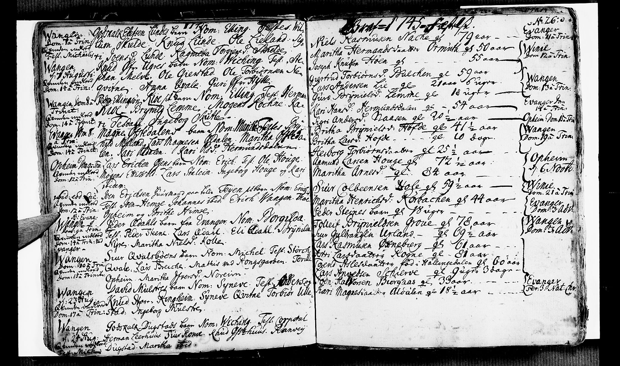 Voss sokneprestembete, SAB/A-79001/H/Haa: Parish register (official) no. A 6, 1744-1752, p. 26