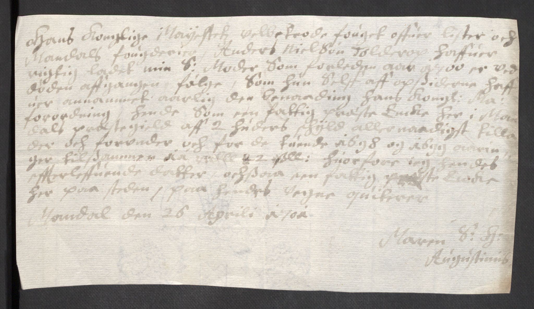 Rentekammeret inntil 1814, Reviderte regnskaper, Fogderegnskap, AV/RA-EA-4092/R43/L2547: Fogderegnskap Lista og Mandal, 1698-1699, p. 72