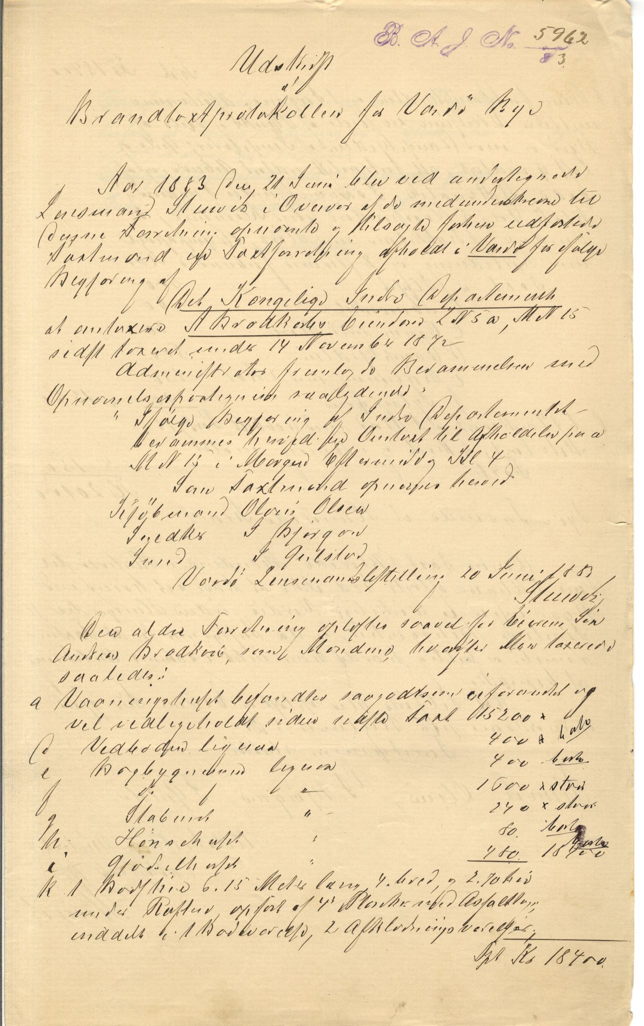 Brodtkorb handel A/S, VAMU/A-0001/Q/Qb/L0001: Skjøter og grunnbrev i Vardø by, 1822-1943, p. 186