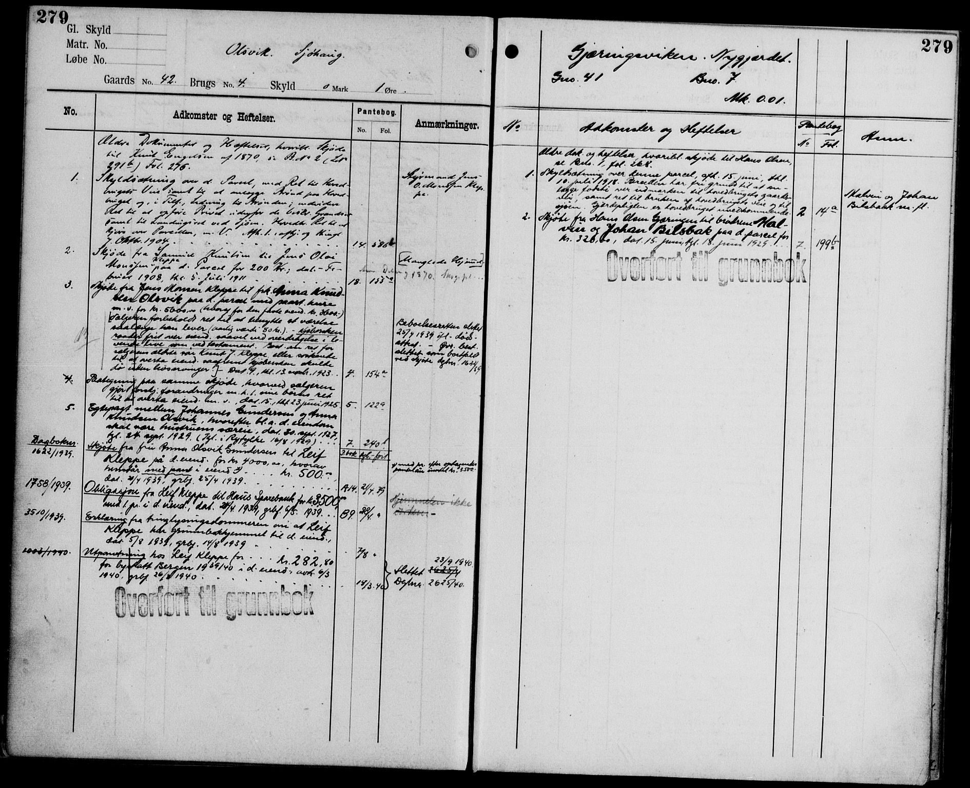 Midhordland sorenskriveri, AV/SAB-A-3001/1/G/Ga/Gab/L0107: Mortgage register no. II.A.b.107, p. 279