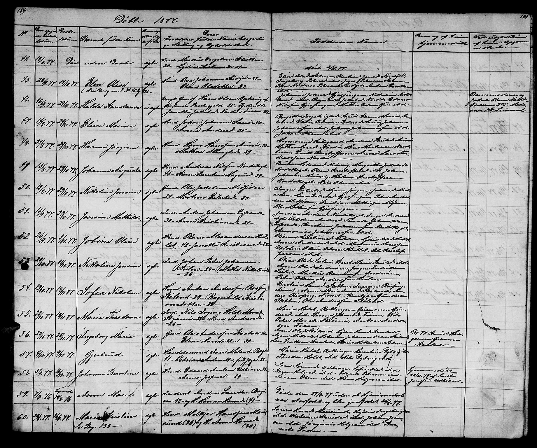Ministerialprotokoller, klokkerbøker og fødselsregistre - Sør-Trøndelag, SAT/A-1456/640/L0583: Parish register (copy) no. 640C01, 1866-1877, p. 134-135