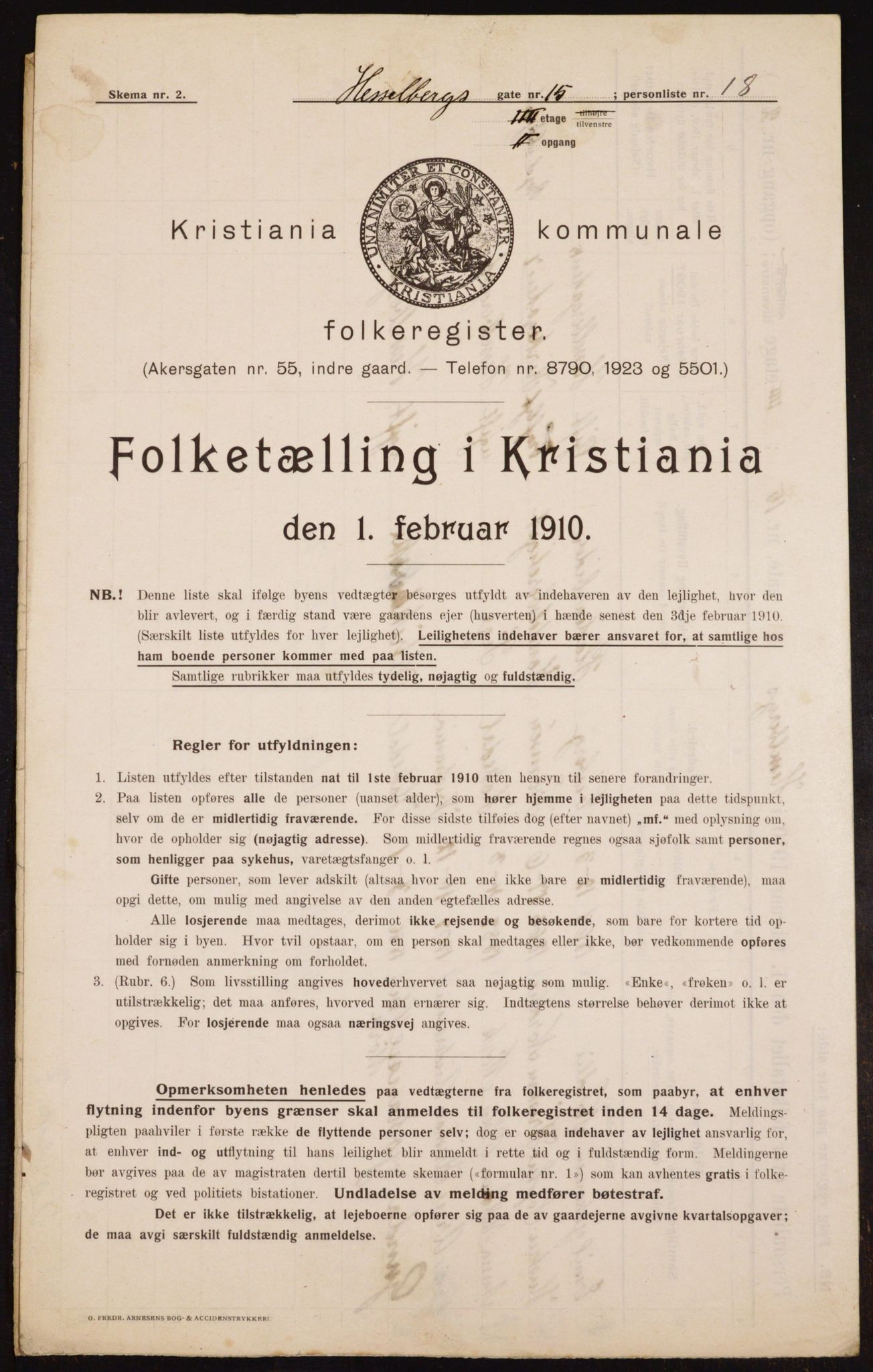 OBA, Municipal Census 1910 for Kristiania, 1910, p. 39396