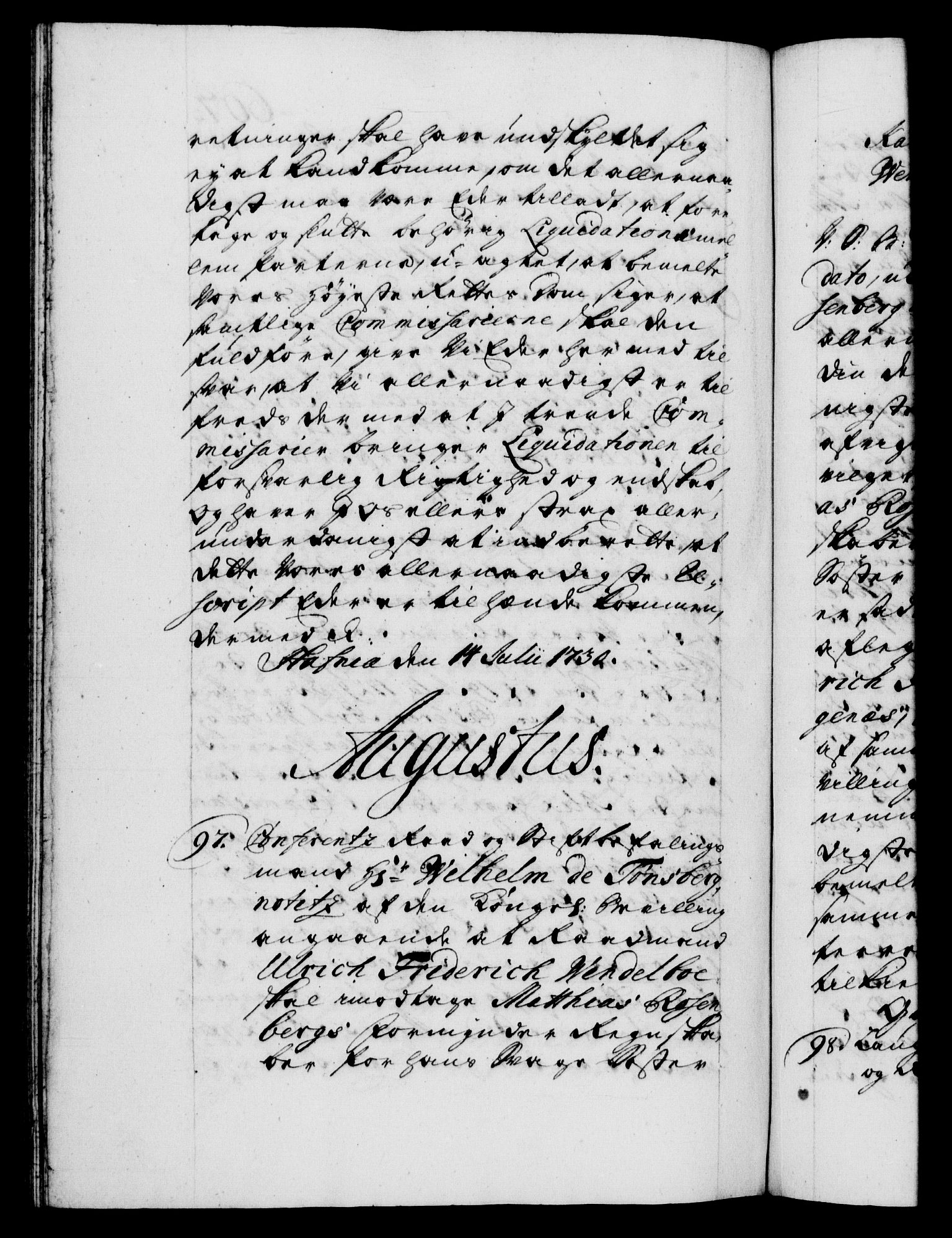 Danske Kanselli 1572-1799, RA/EA-3023/F/Fc/Fca/Fcab/L0024: Norske tegnelser, 1728-1730, p. 607b