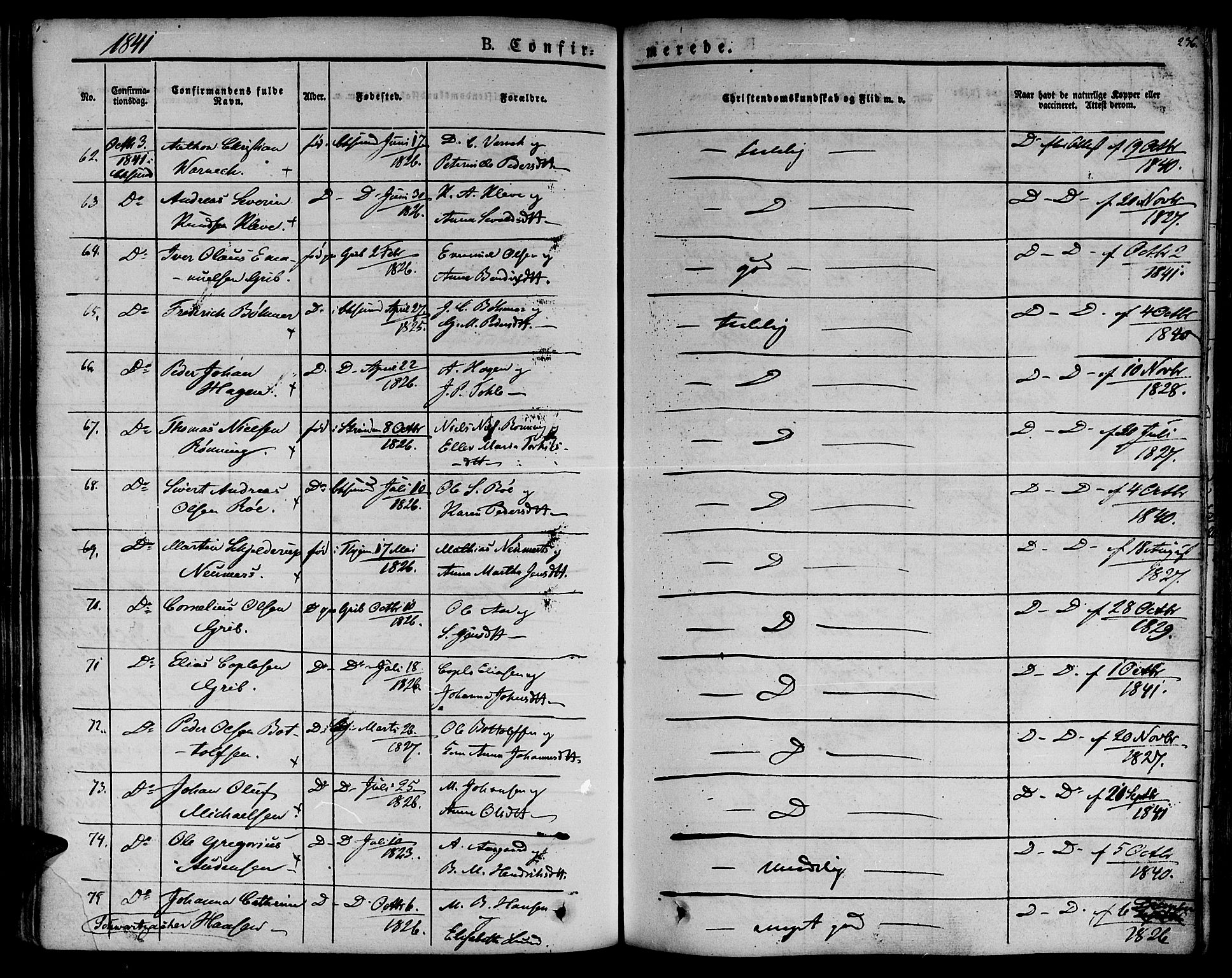 Ministerialprotokoller, klokkerbøker og fødselsregistre - Møre og Romsdal, AV/SAT-A-1454/572/L0843: Parish register (official) no. 572A06, 1832-1842, p. 236