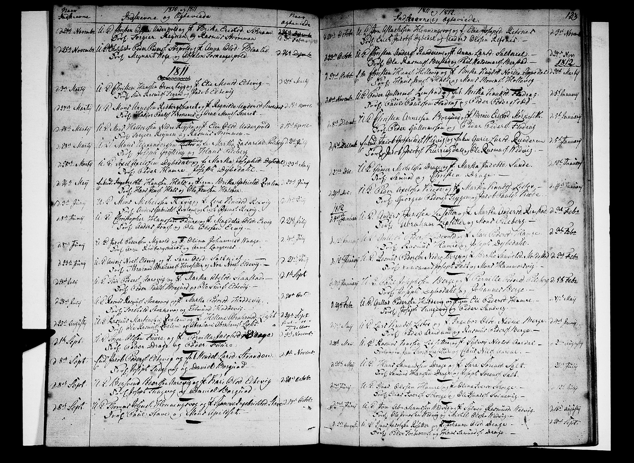 Selje sokneprestembete, SAB/A-99938/H/Ha/Haa/Haaa: Parish register (official) no. A 7, 1807-1816, p. 123