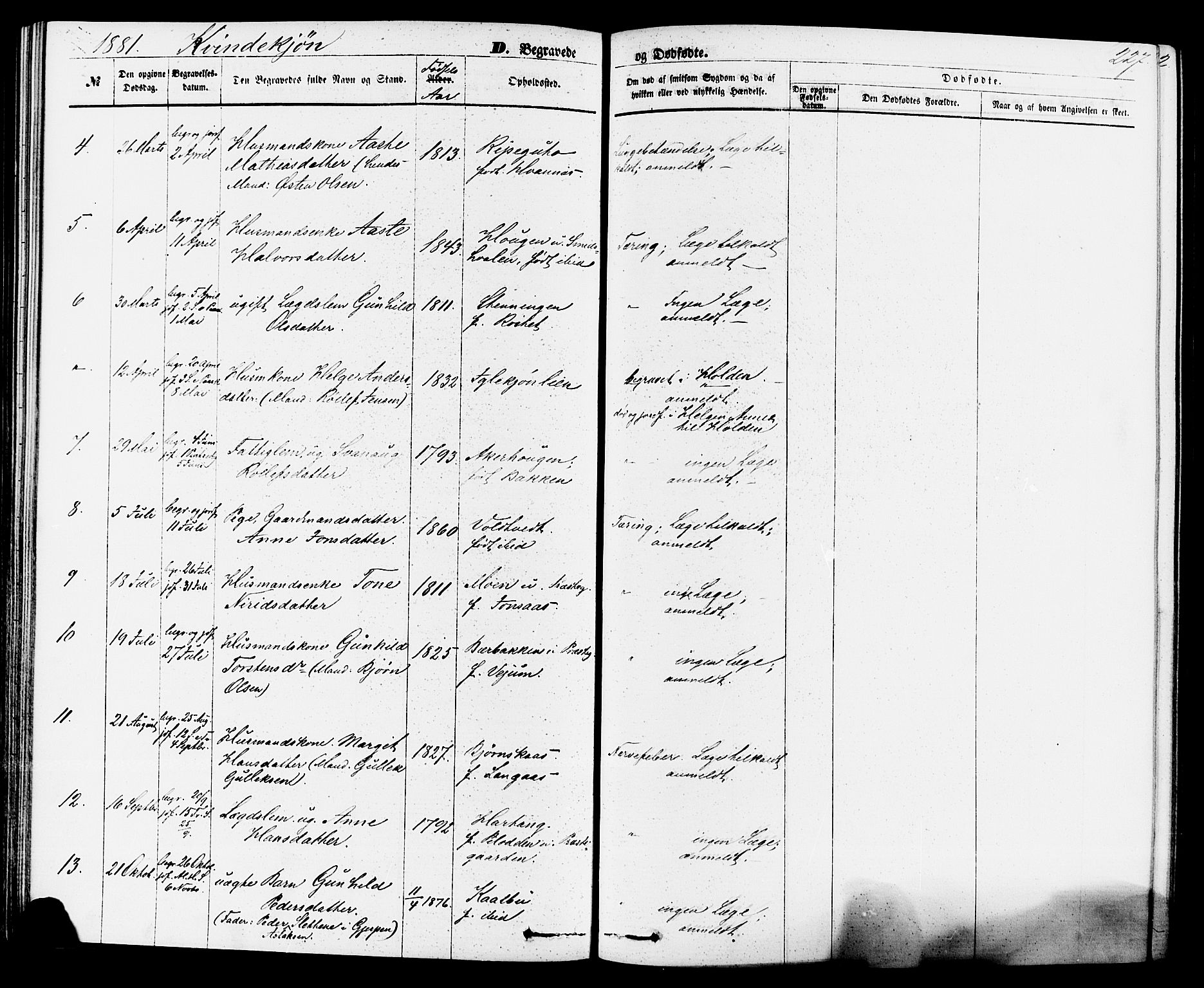 Sauherad kirkebøker, AV/SAKO-A-298/F/Fa/L0008: Parish register (official) no. I 8, 1873-1886, p. 227