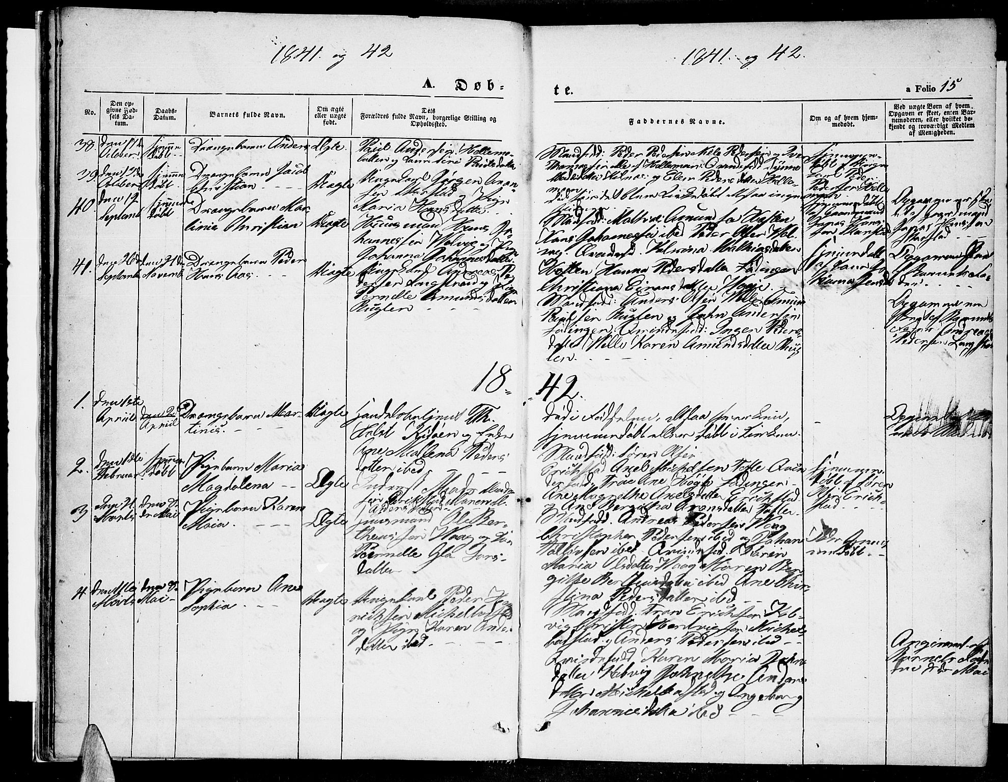 Ministerialprotokoller, klokkerbøker og fødselsregistre - Nordland, AV/SAT-A-1459/872/L1045: Parish register (copy) no. 872C01, 1840-1851, p. 15