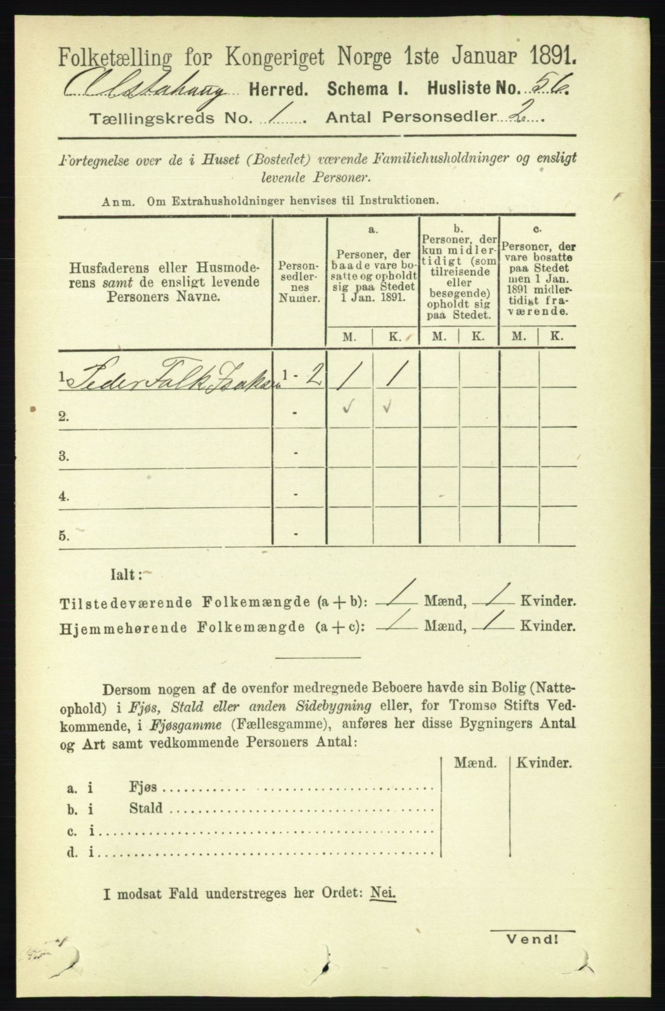 RA, 1891 census for 1820 Alstahaug, 1891, p. 91