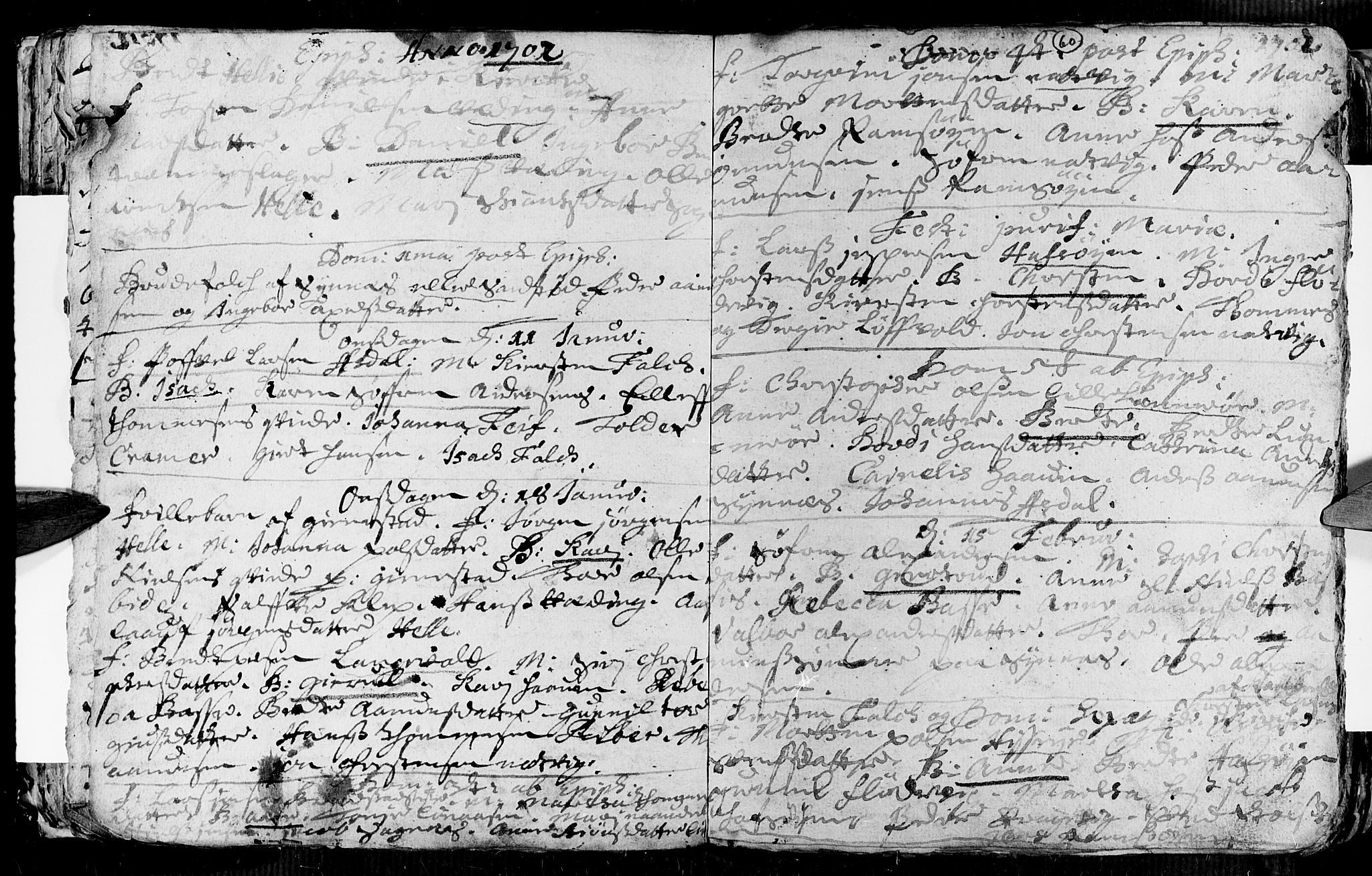 Øyestad sokneprestkontor, AV/SAK-1111-0049/F/Fa/L0002: Parish register (official) no. A 2, 1692-1722, p. 60