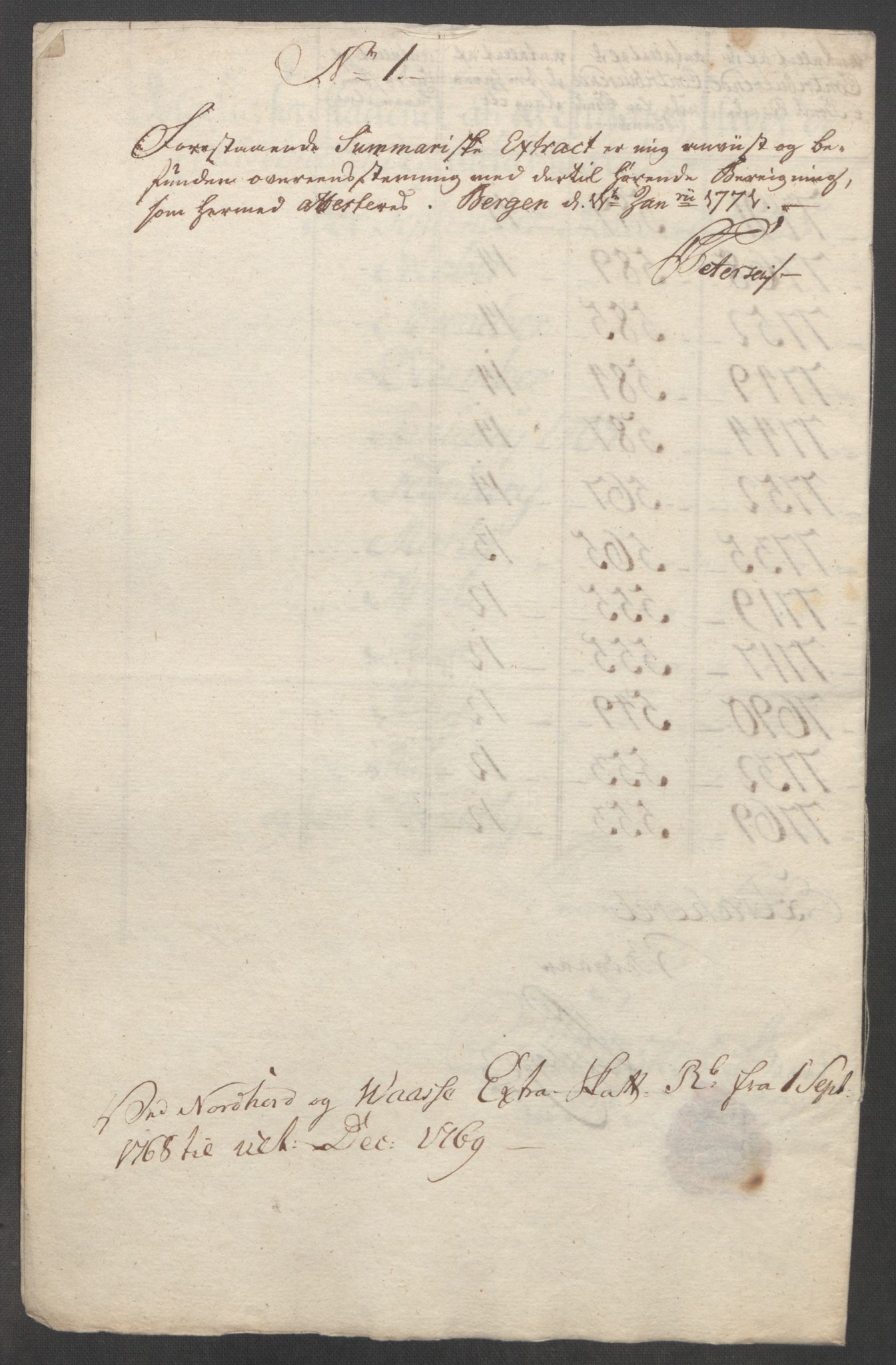 Rentekammeret inntil 1814, Reviderte regnskaper, Fogderegnskap, AV/RA-EA-4092/R51/L3303: Ekstraskatten Nordhordland og Voss, 1762-1772, p. 348