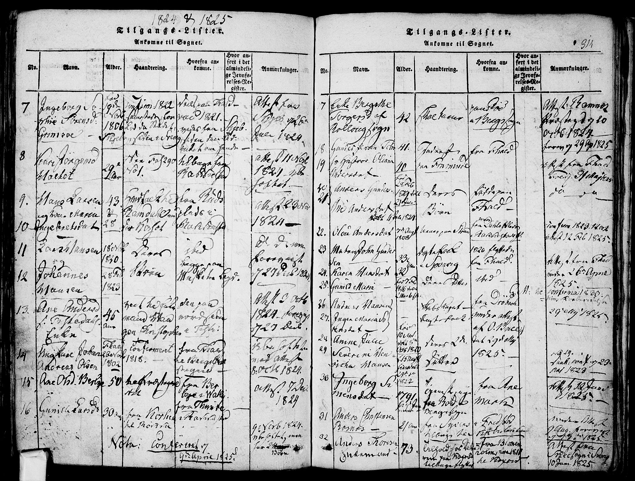 Berg prestekontor Kirkebøker, AV/SAO-A-10902/F/Fa/L0002: Parish register (official) no. I 2, 1815-1831, p. 314