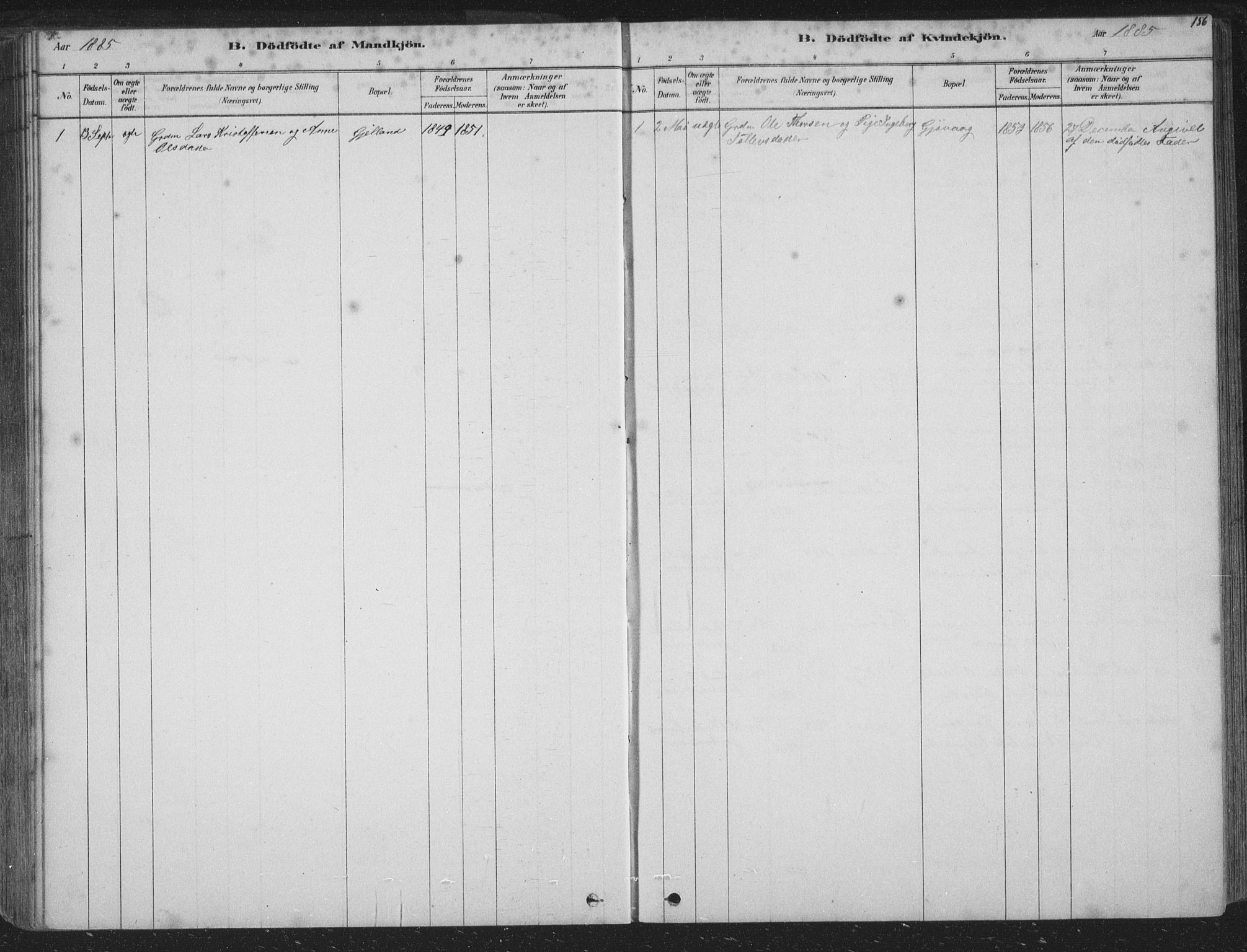 Tysnes sokneprestembete, SAB/A-78601/H/Hab: Parish register (copy) no. B 2, 1878-1918, p. 156
