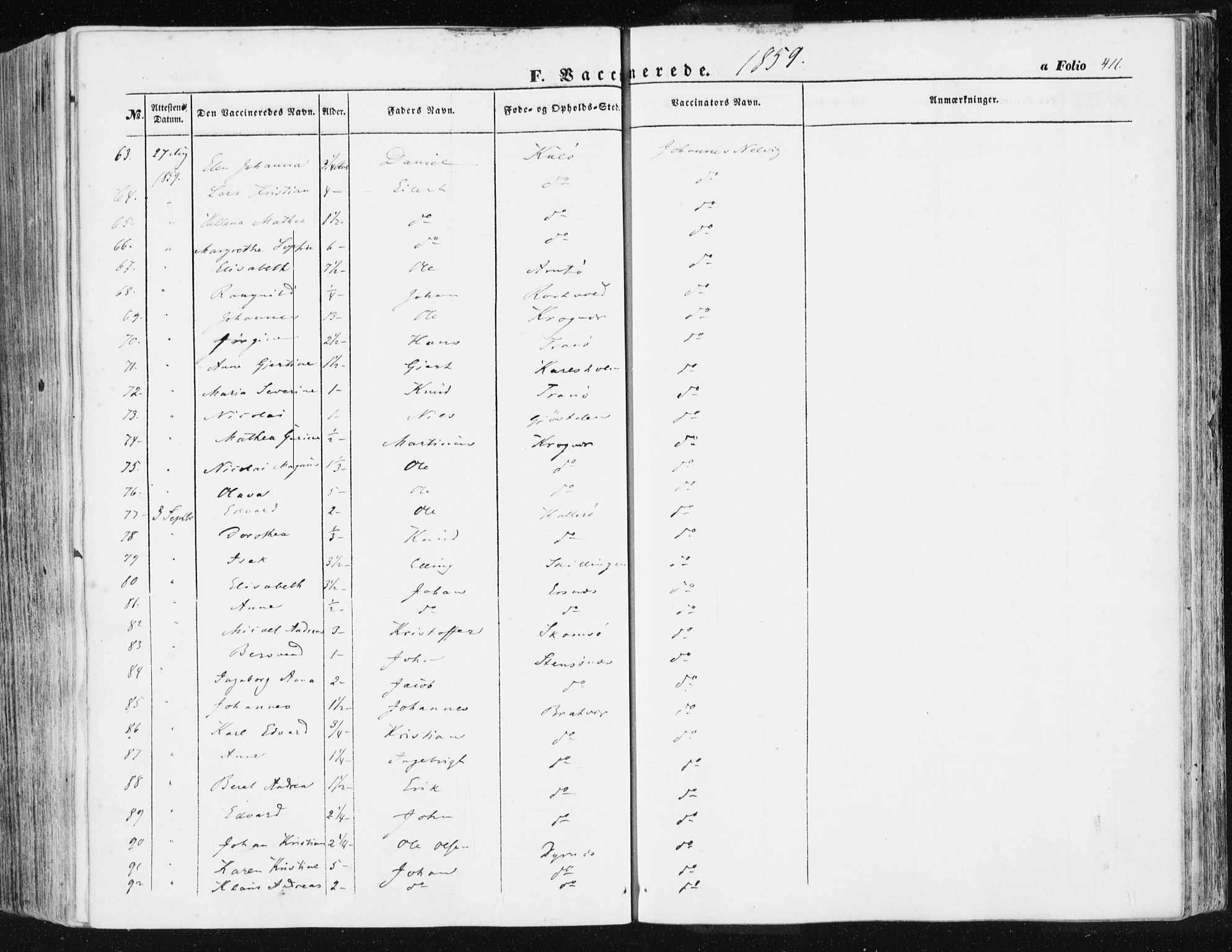 Ministerialprotokoller, klokkerbøker og fødselsregistre - Møre og Romsdal, AV/SAT-A-1454/581/L0937: Parish register (official) no. 581A05, 1853-1872, p. 411