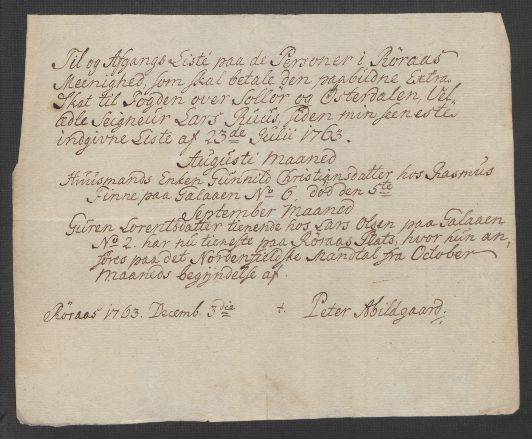 Rentekammeret inntil 1814, Reviderte regnskaper, Fogderegnskap, AV/RA-EA-4092/R14/L0959: Ekstraskatten Solør og Odal, 1763-1770, p. 326