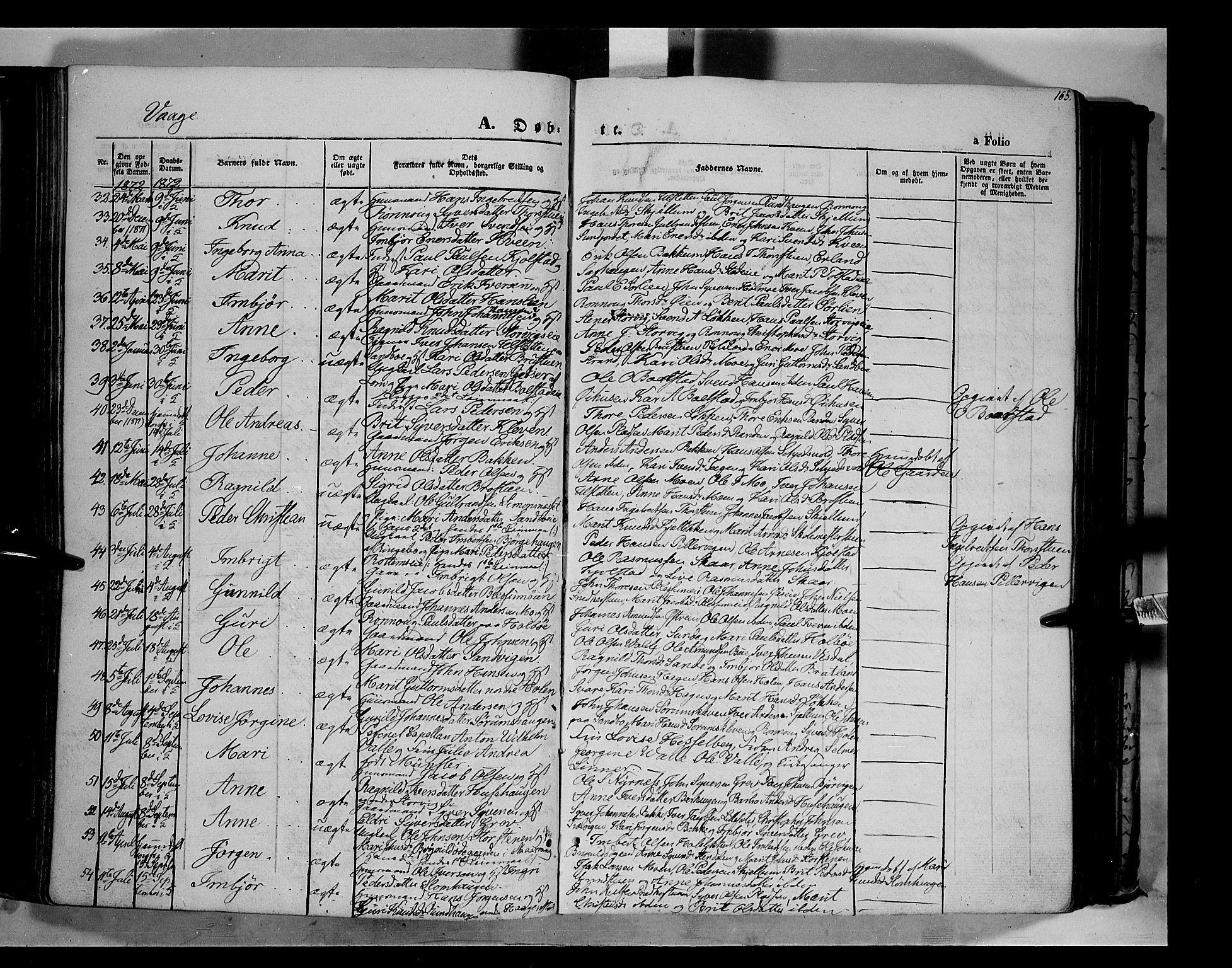 Vågå prestekontor, SAH/PREST-076/H/Ha/Haa/L0006: Parish register (official) no. 6 /1, 1856-1872, p. 165