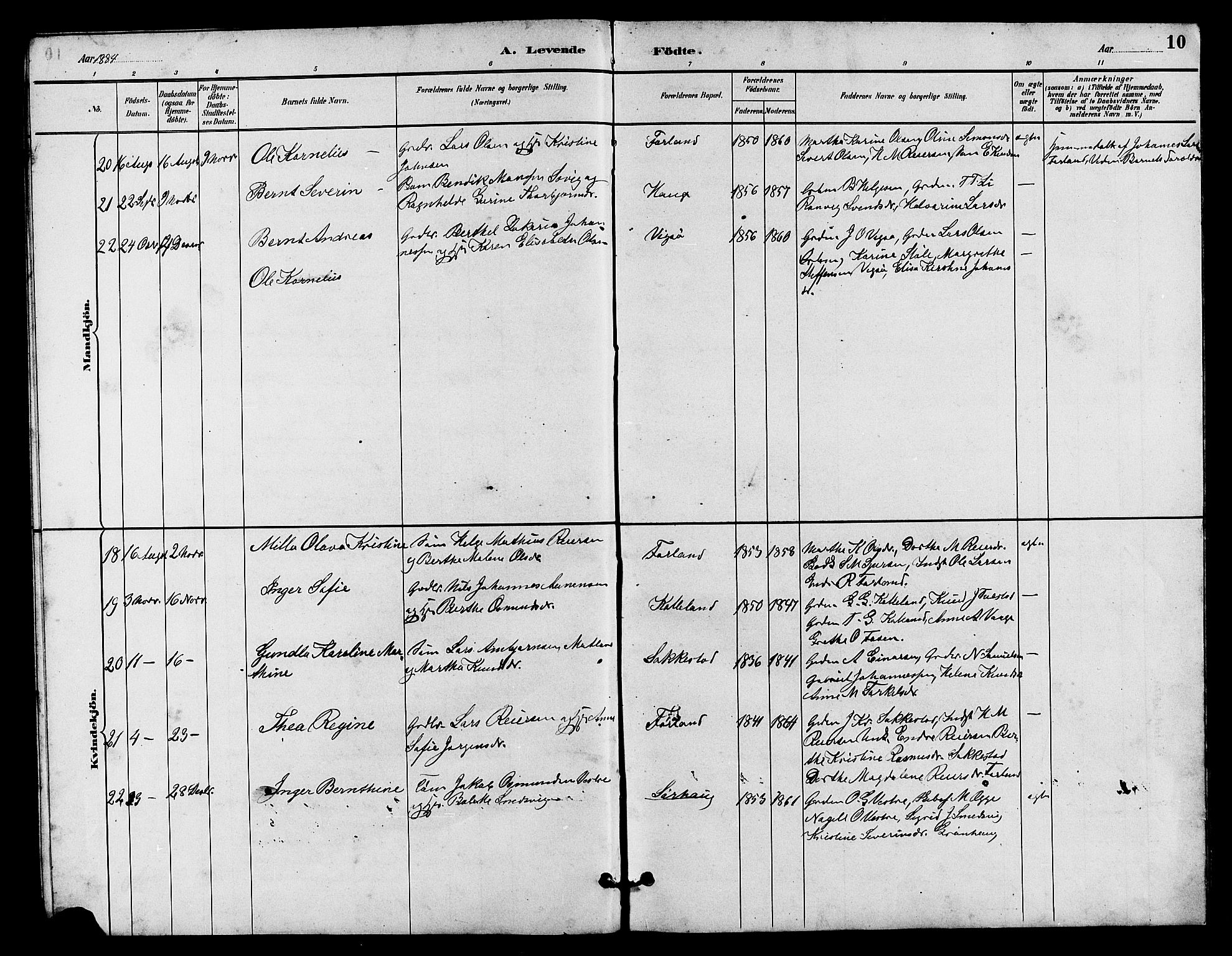 Haugesund sokneprestkontor, AV/SAST-A -101863/H/Ha/Hab/L0003: Parish register (copy) no. B 3, 1882-1889, p. 10