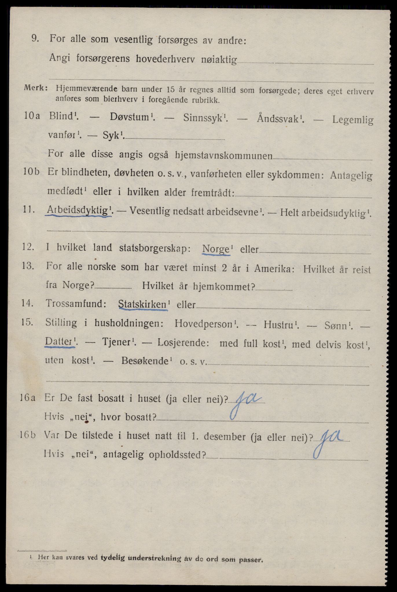 SAST, 1920 census for Skudenes, 1920, p. 4879