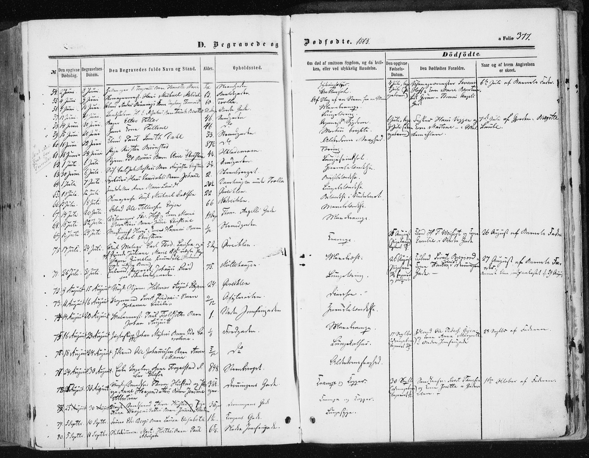 Ministerialprotokoller, klokkerbøker og fødselsregistre - Sør-Trøndelag, SAT/A-1456/602/L0115: Parish register (official) no. 602A13, 1860-1872, p. 377