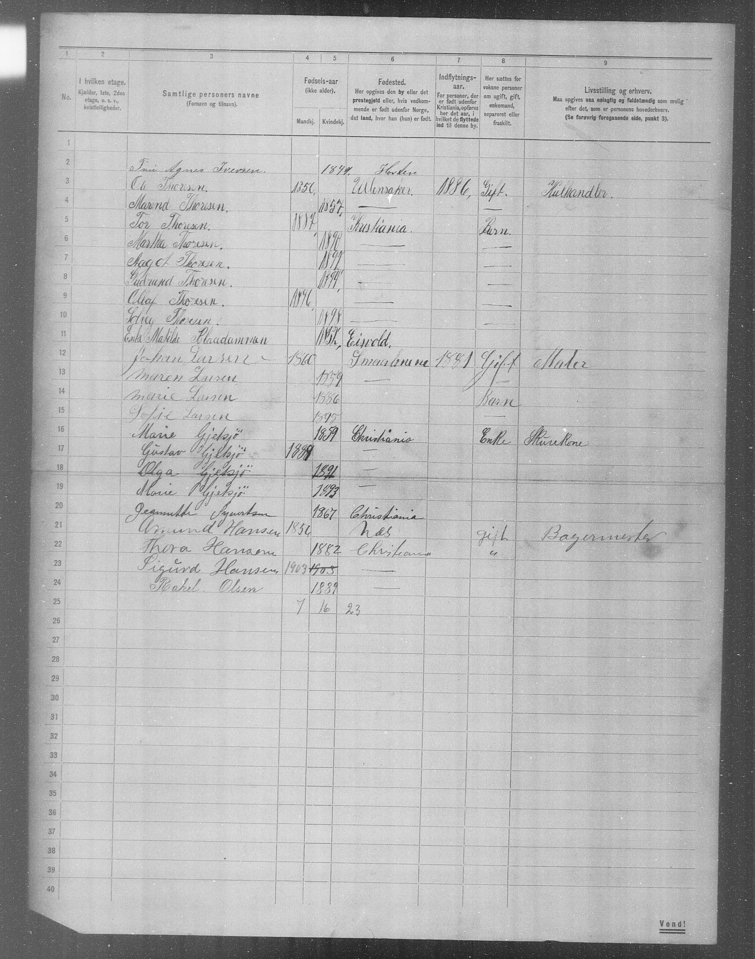 OBA, Municipal Census 1904 for Kristiania, 1904, p. 13230