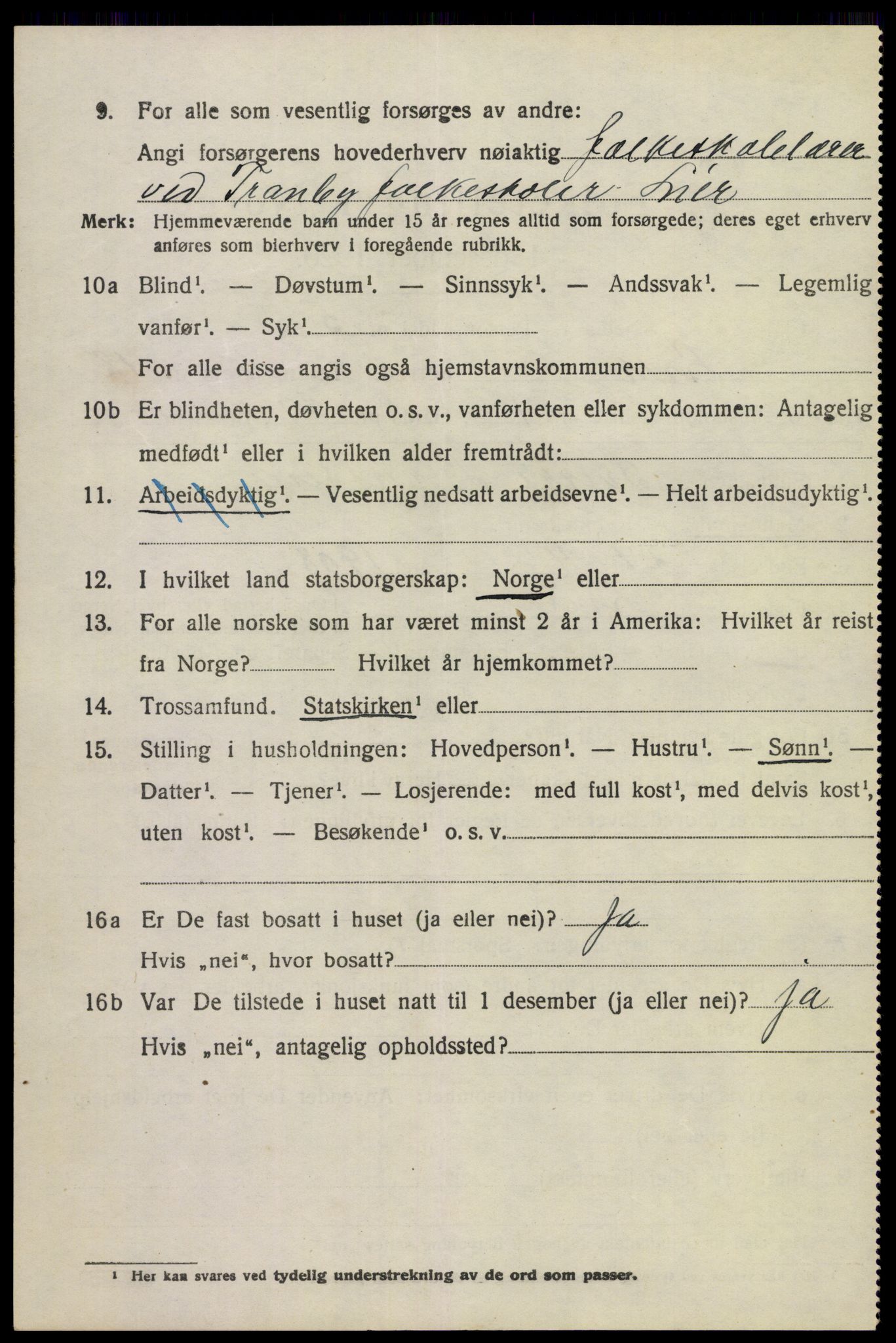 SAKO, 1920 census for Lier, 1920, p. 25313