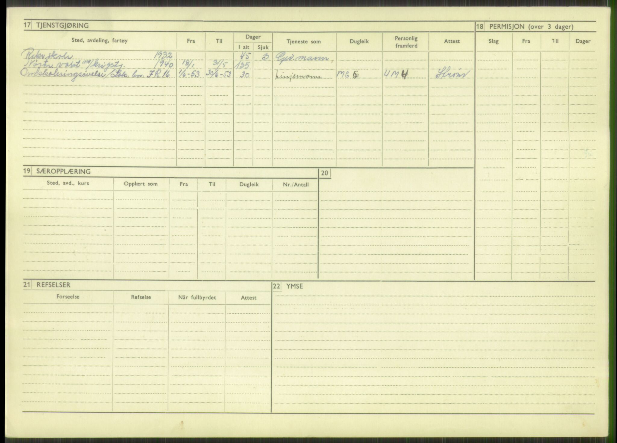Forsvaret, Troms infanteriregiment nr. 16, AV/RA-RAFA-3146/P/Pa/L0016: Rulleblad for regimentets menige mannskaper, årsklasse 1932, 1932, p. 42