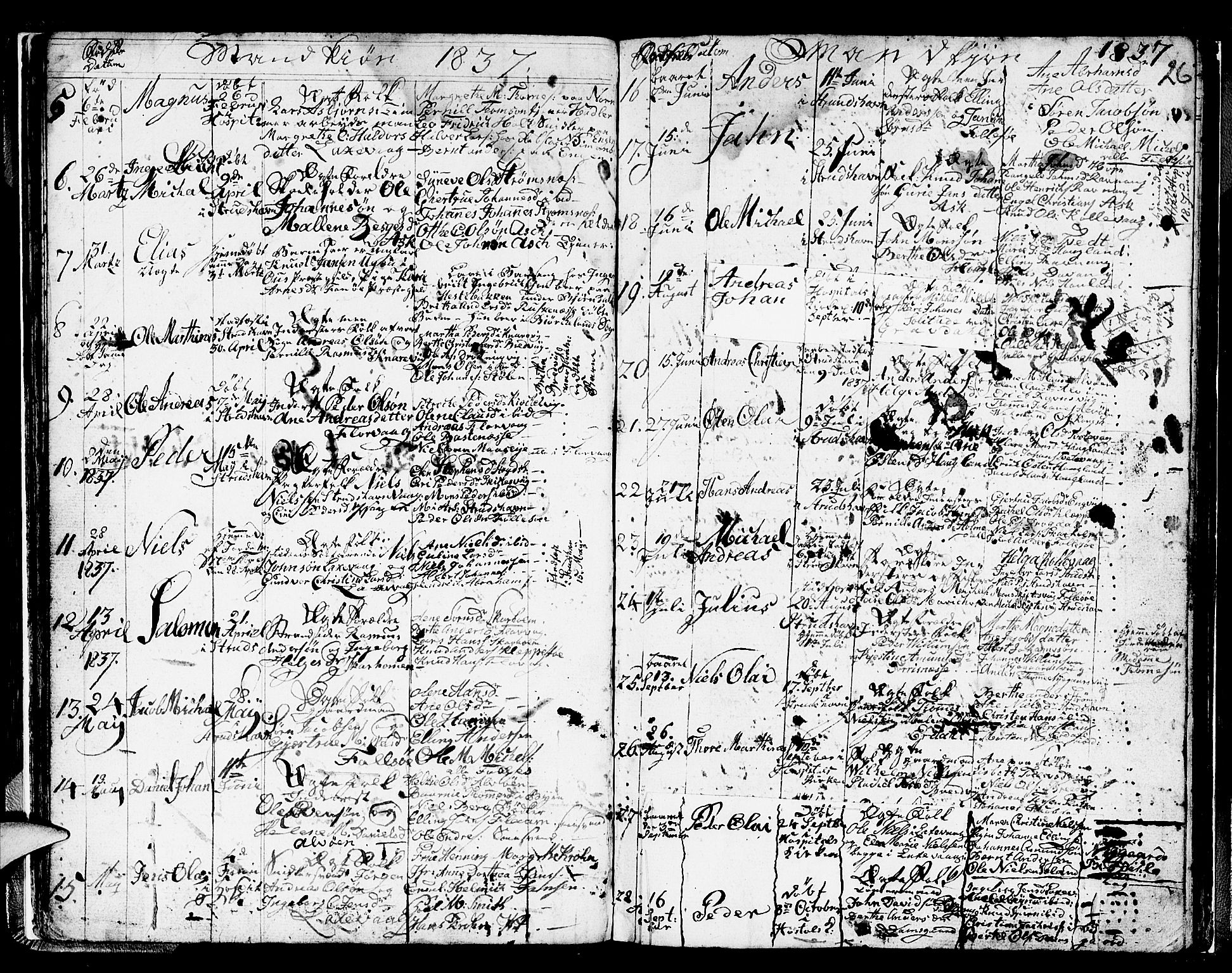 Askøy Sokneprestembete, AV/SAB-A-74101/H/Ha/Hab/Haba/L0003: Parish register (copy) no. A 3, 1826-1846, p. 26
