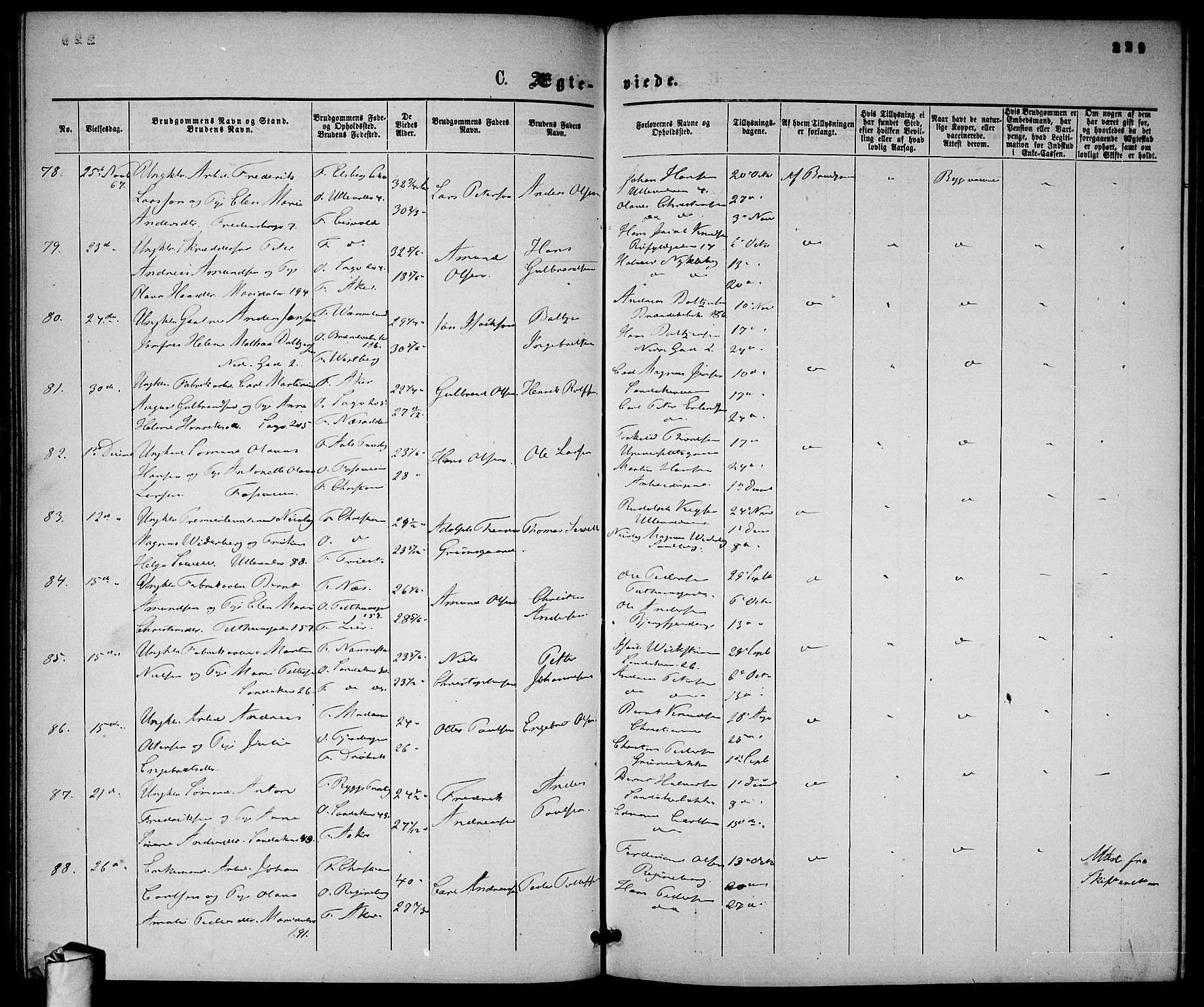 Gamle Aker prestekontor Kirkebøker, SAO/A-10617a/G/L0001: Parish register (copy) no. 1, 1861-1868, p. 229