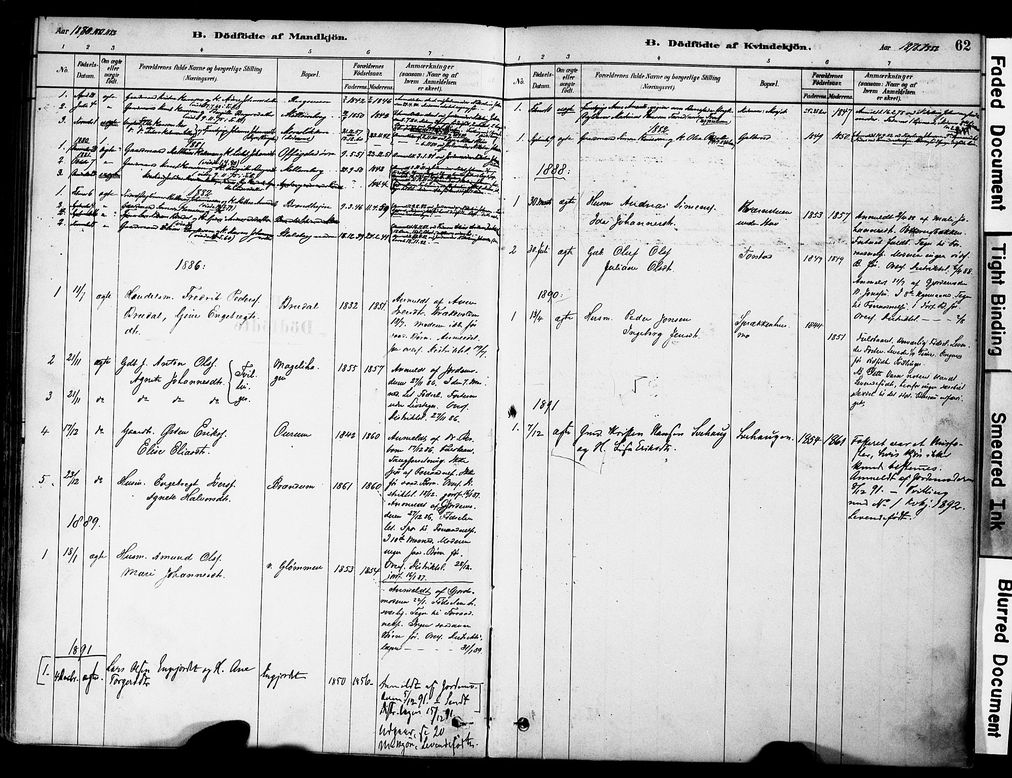 Øyer prestekontor, SAH/PREST-084/H/Ha/Haa/L0009: Parish register (official) no. 9, 1878-1893, p. 62