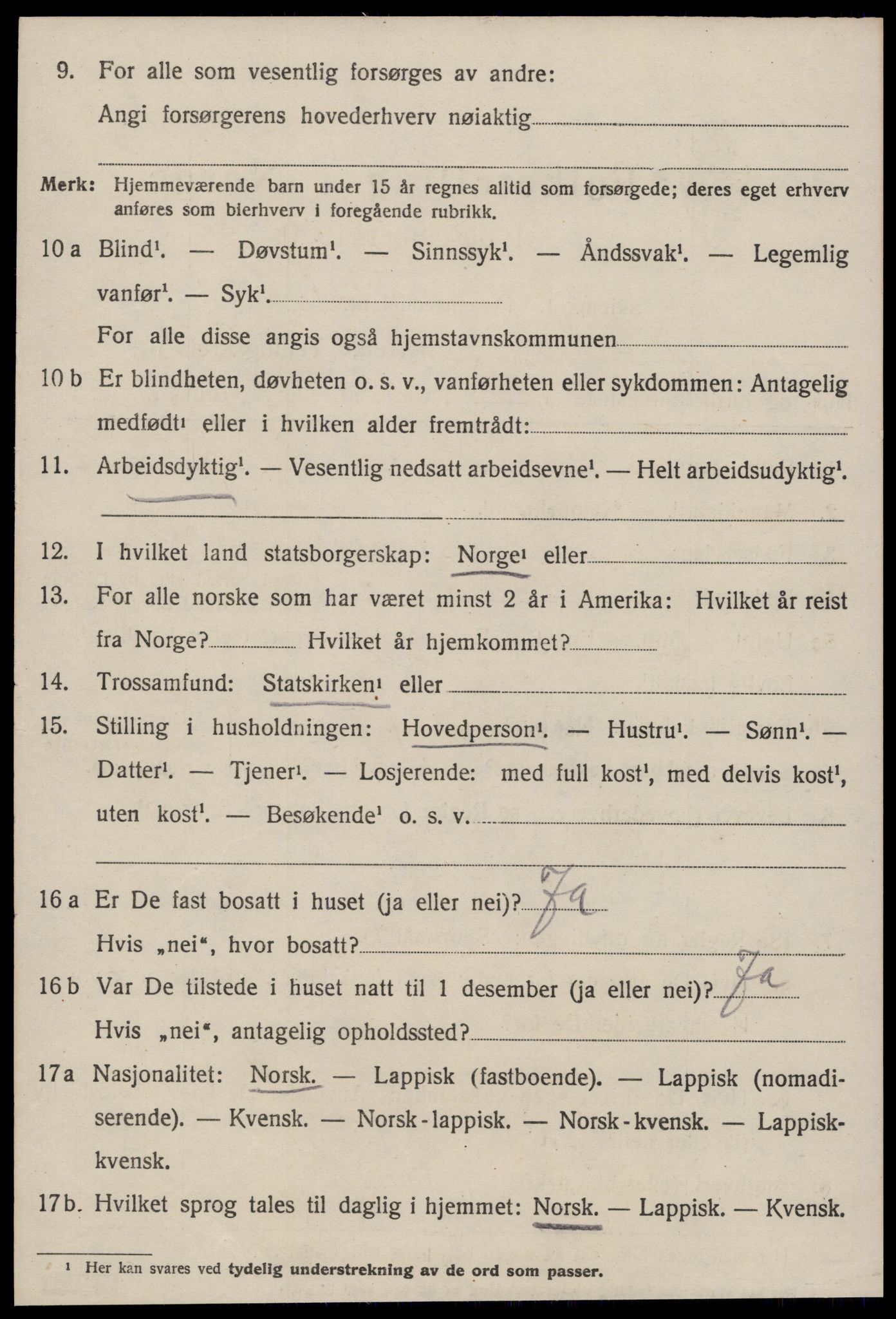 SAT, 1920 census for Buvik, 1920, p. 1229