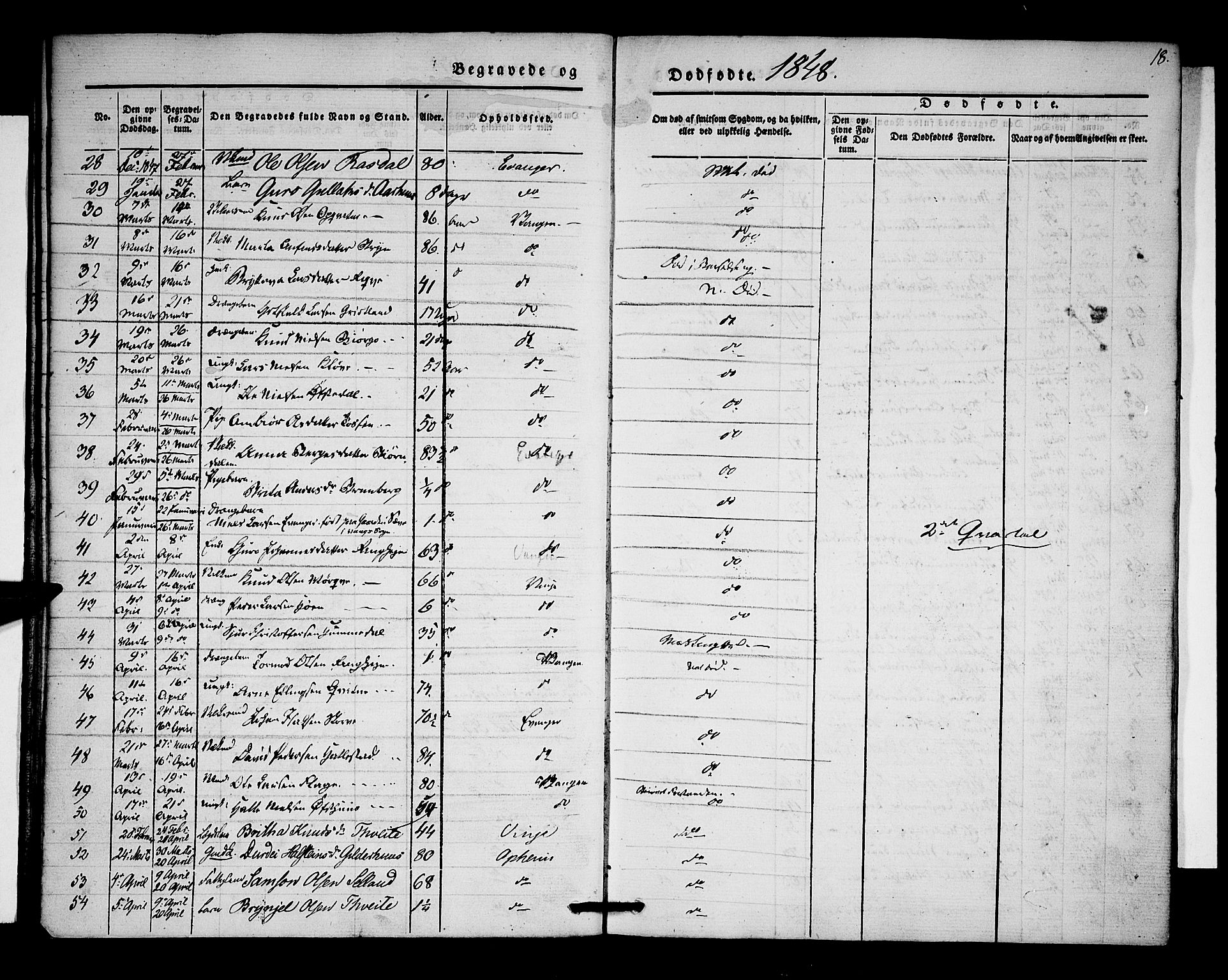 Voss sokneprestembete, AV/SAB-A-79001/H/Haa: Parish register (official) no. A 15, 1845-1855, p. 18