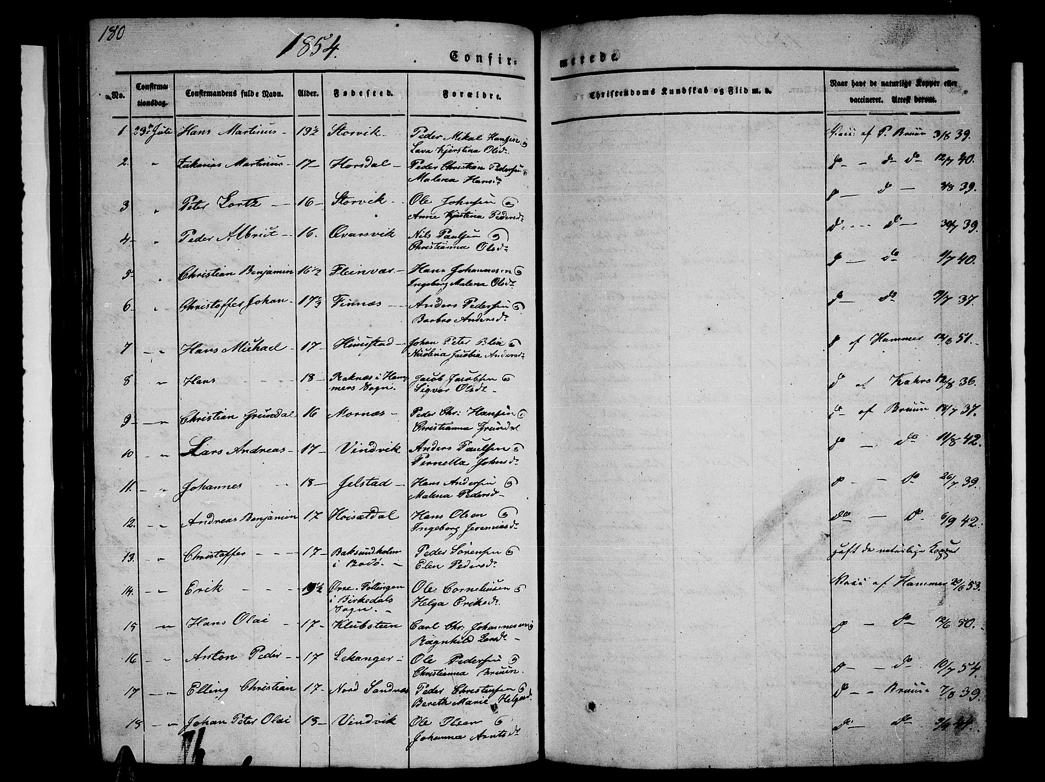 Ministerialprotokoller, klokkerbøker og fødselsregistre - Nordland, SAT/A-1459/805/L0106: Parish register (copy) no. 805C02, 1841-1861, p. 180
