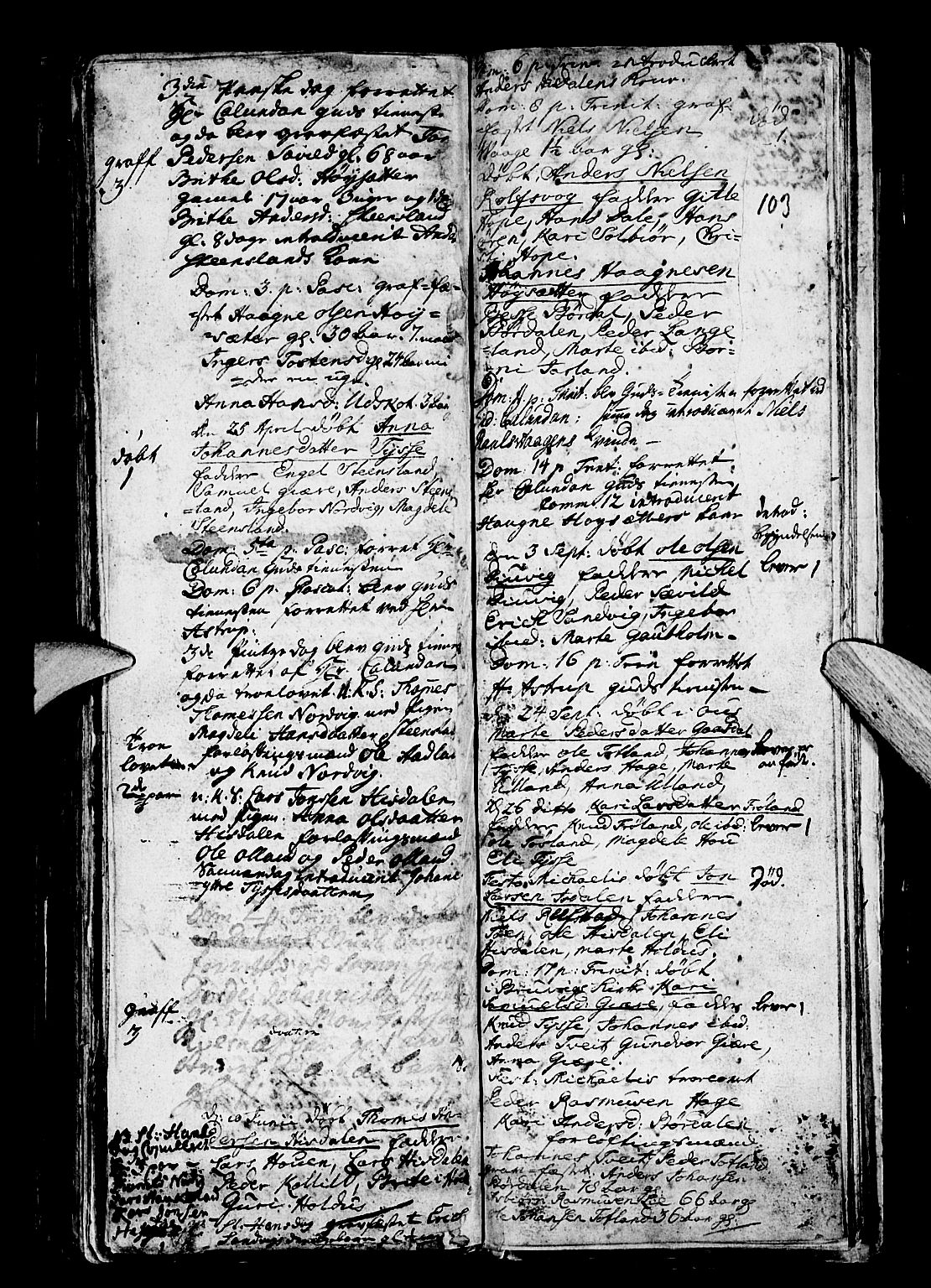 Os sokneprestembete, AV/SAB-A-99929: Parish register (official) no. A 4, 1669-1760, p. 103